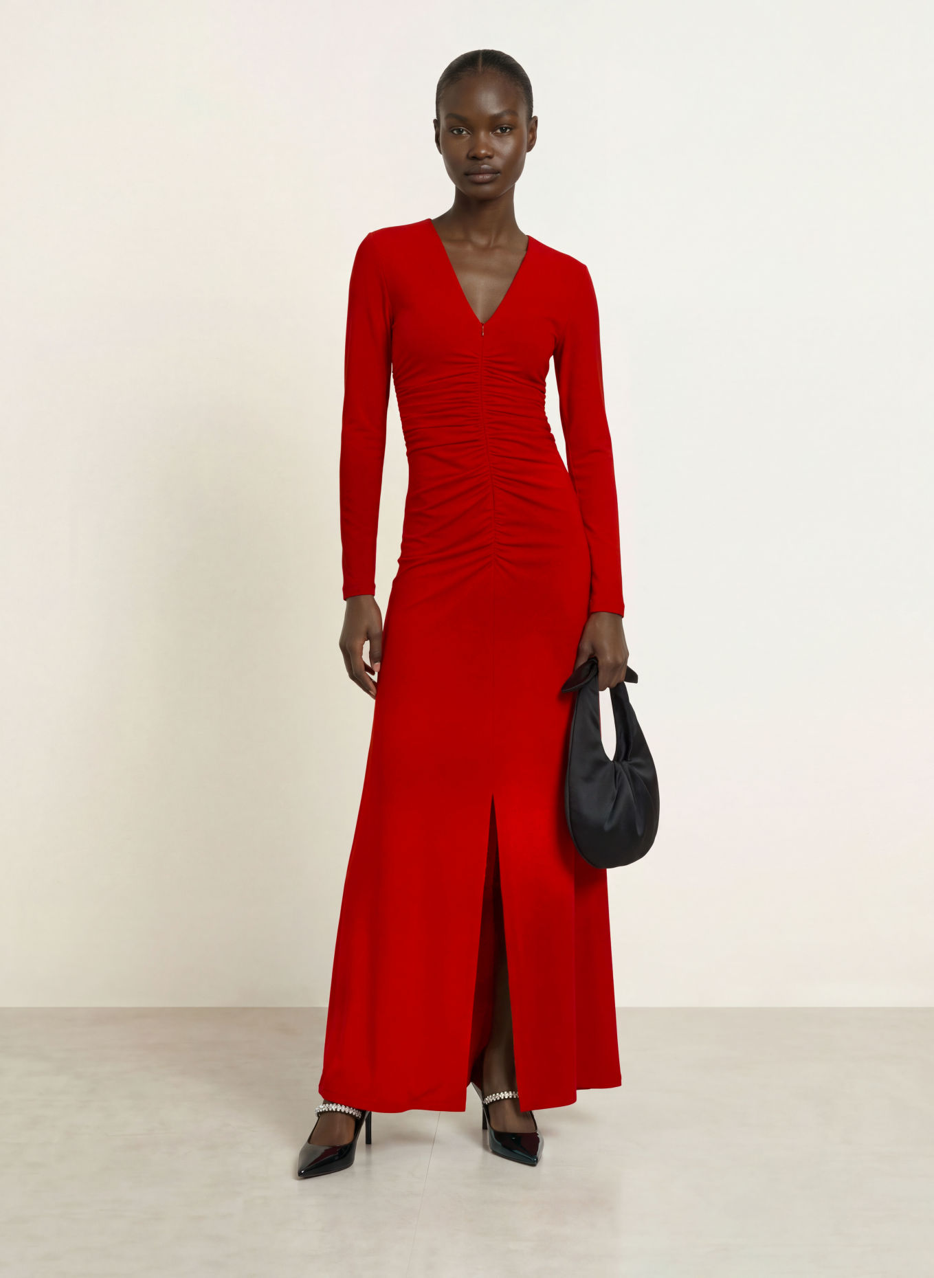 RIANI Robe de soirée en jersey: ROUGE