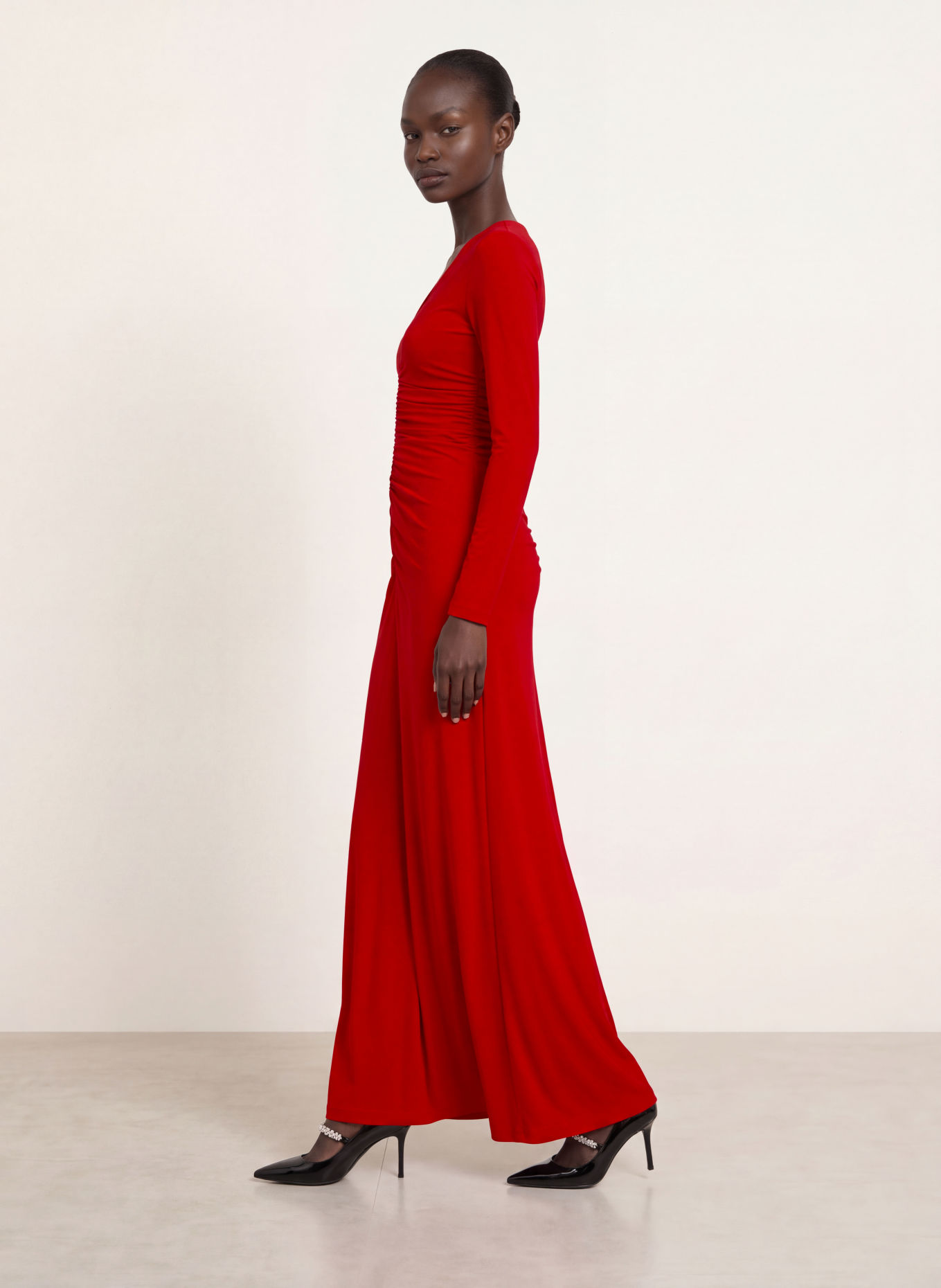 RIANI Robe de soirée en jersey: ROUGE
