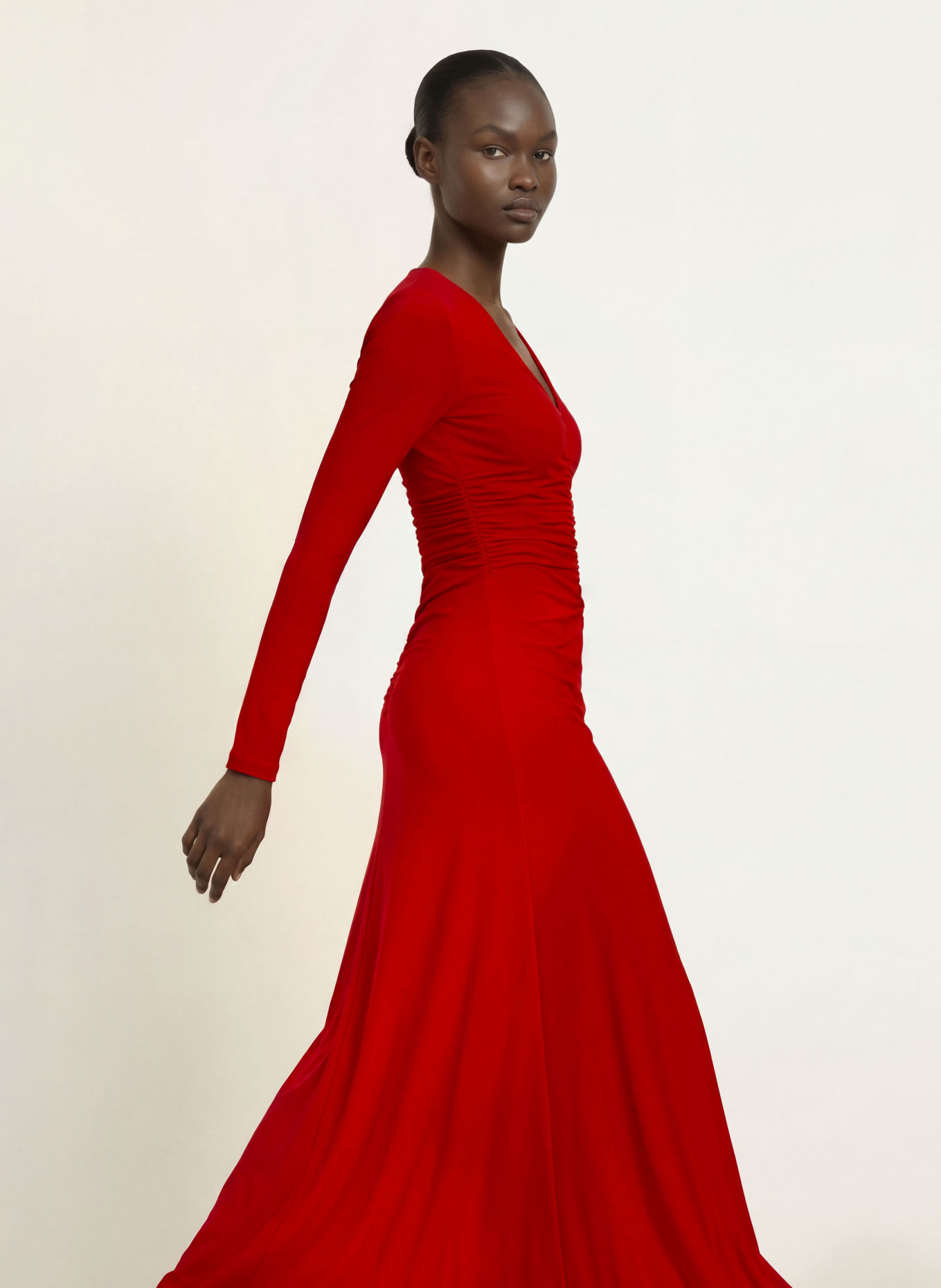 RIANI Robe de soirée en jersey: ROUGE