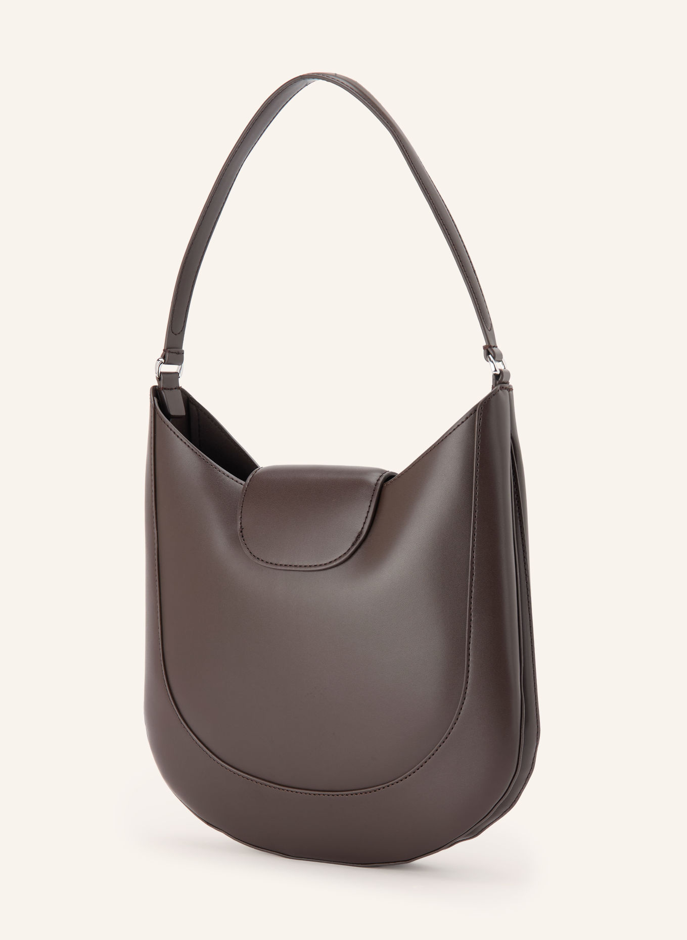 Calvin Klein Schultertasche MEDIUM: DUNKELBRAUN / SILBER / GOLD