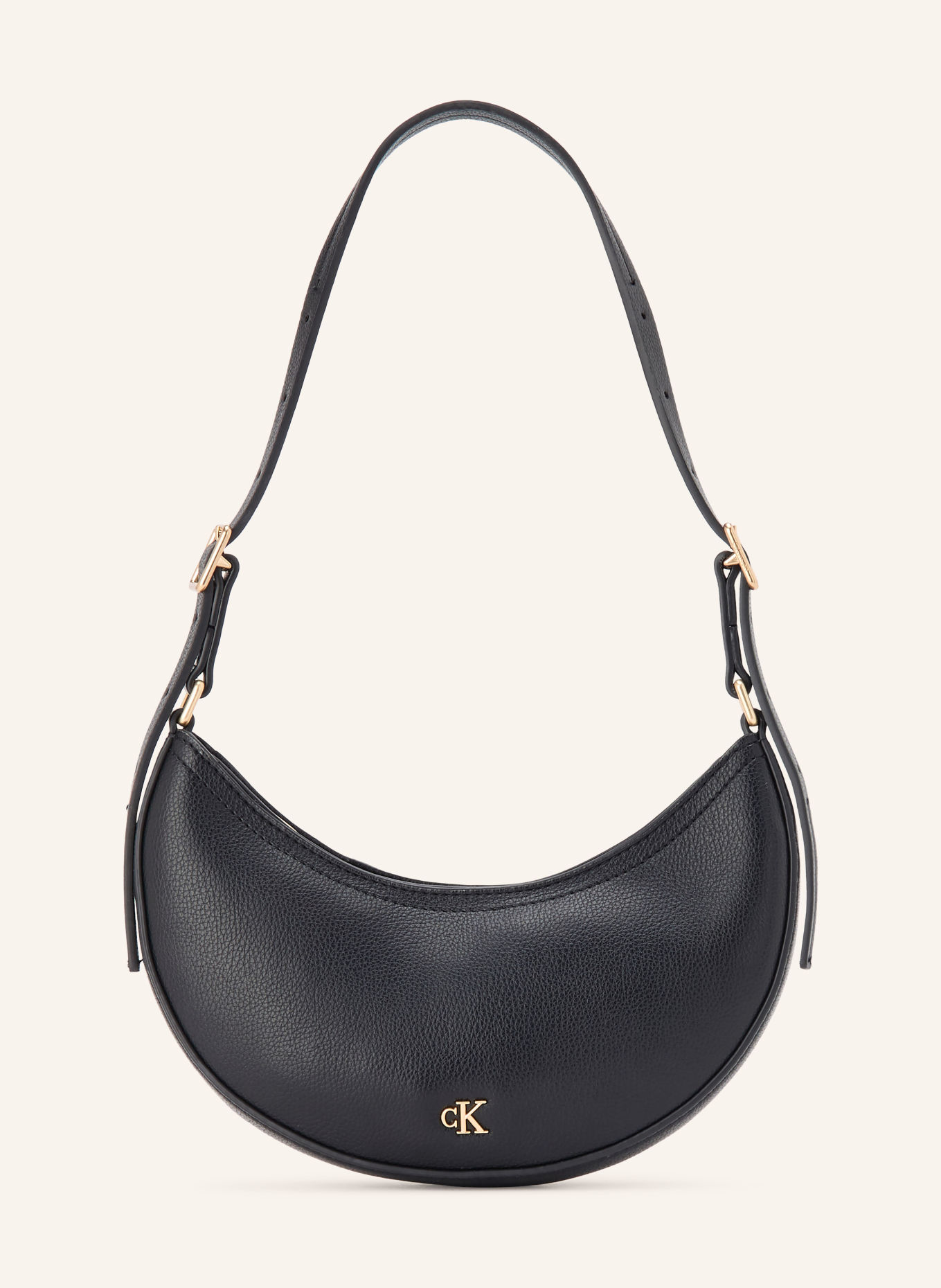 Calvin Klein Schultertasche CRESCENT: SCHWARZ / GOLD