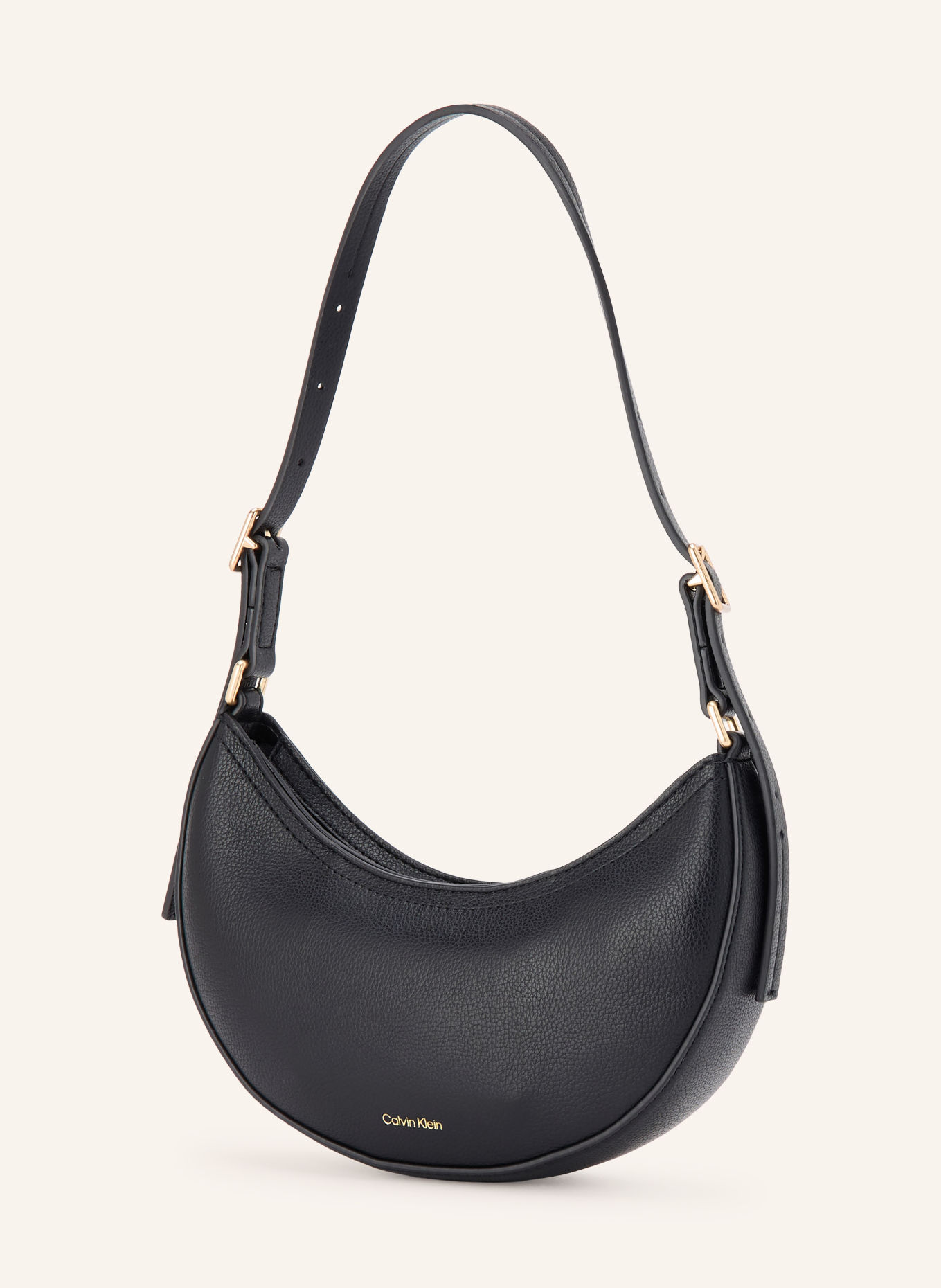 Calvin Klein Schultertasche CRESCENT: SCHWARZ / GOLD
