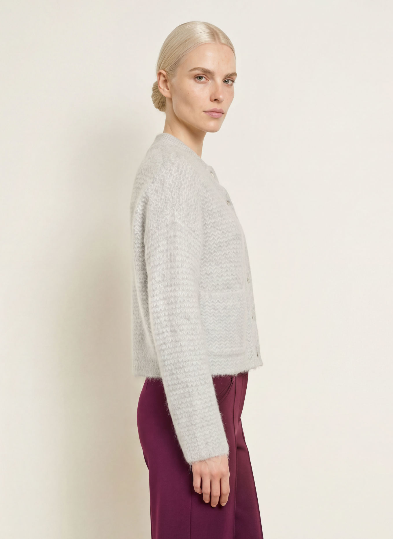 Smith & Soul Strickjacke mit Alpaka: HELLGRAU