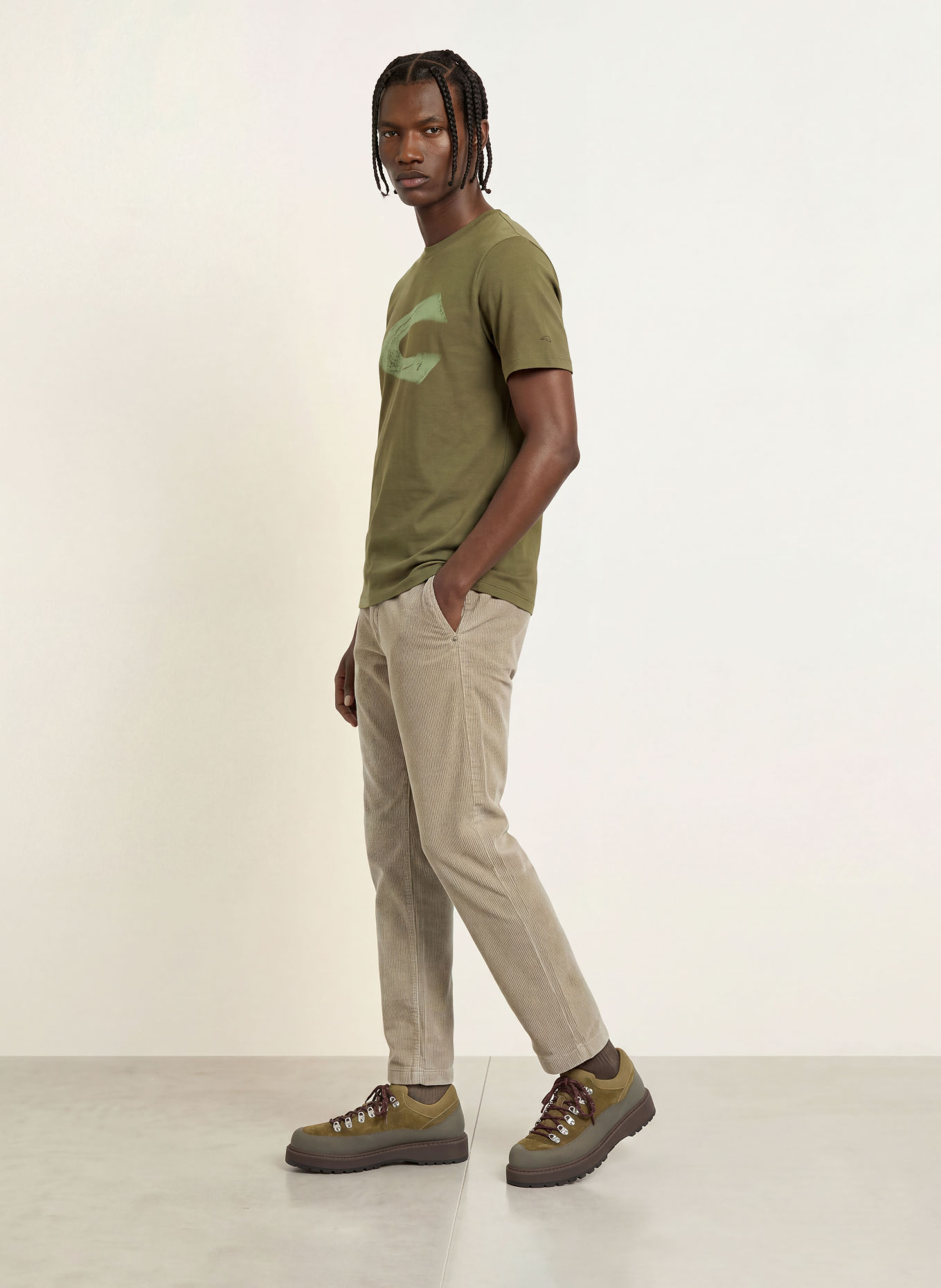 camel active T-shirt: KHAKI / OLIVE