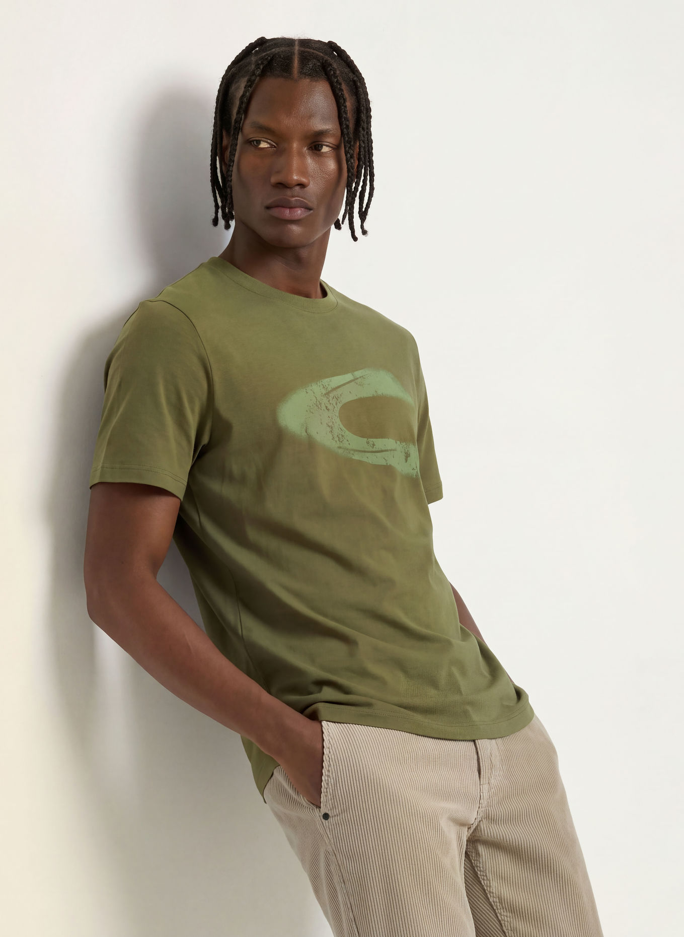 camel active T-shirt: KHAKI / OLIVE