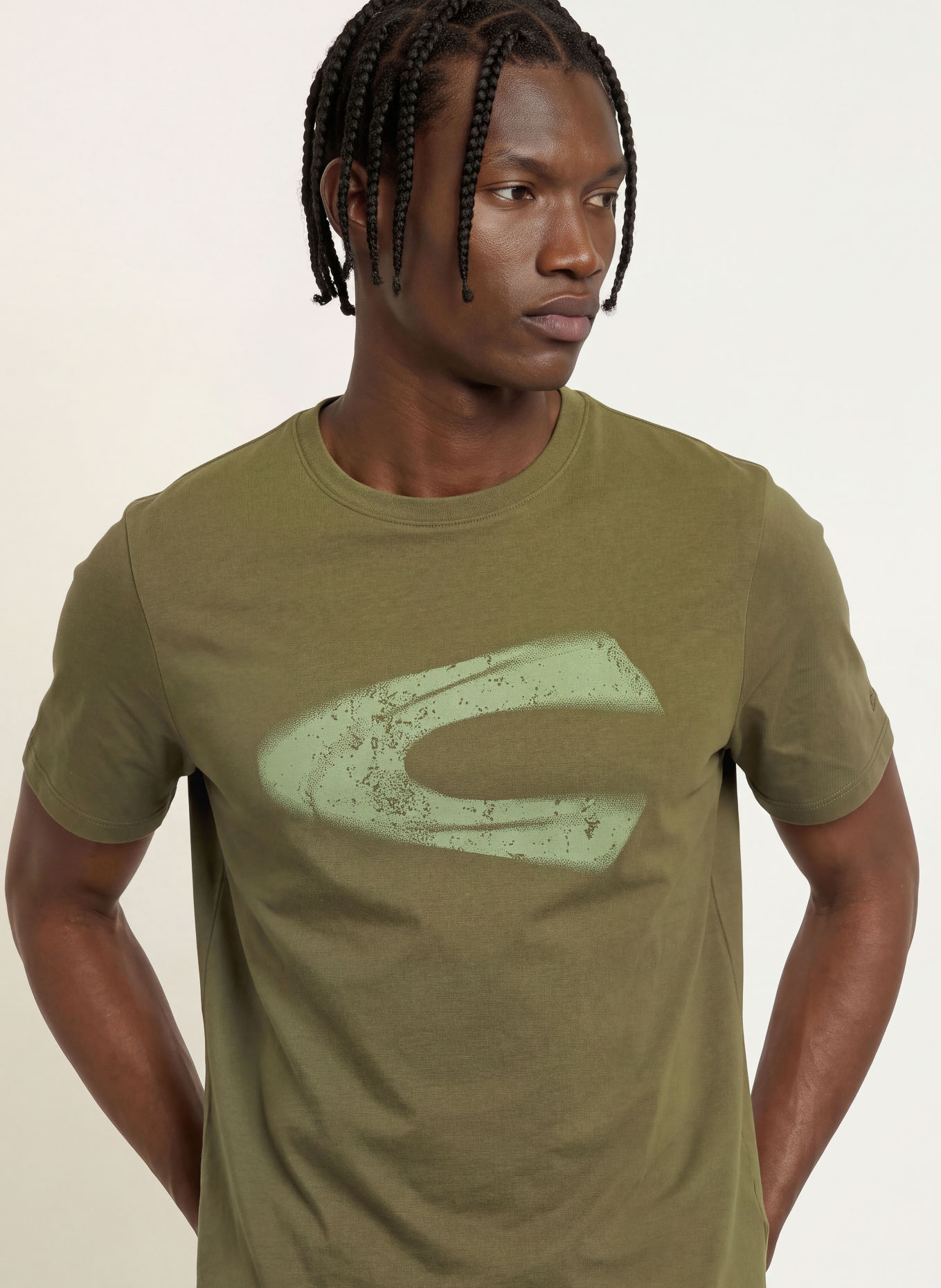 camel active T-shirt: KHAKI / OLIVE