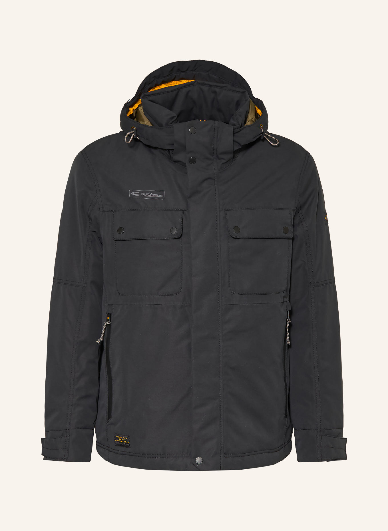 camel active Functional jacket with a detachable hood: DARK GRAY