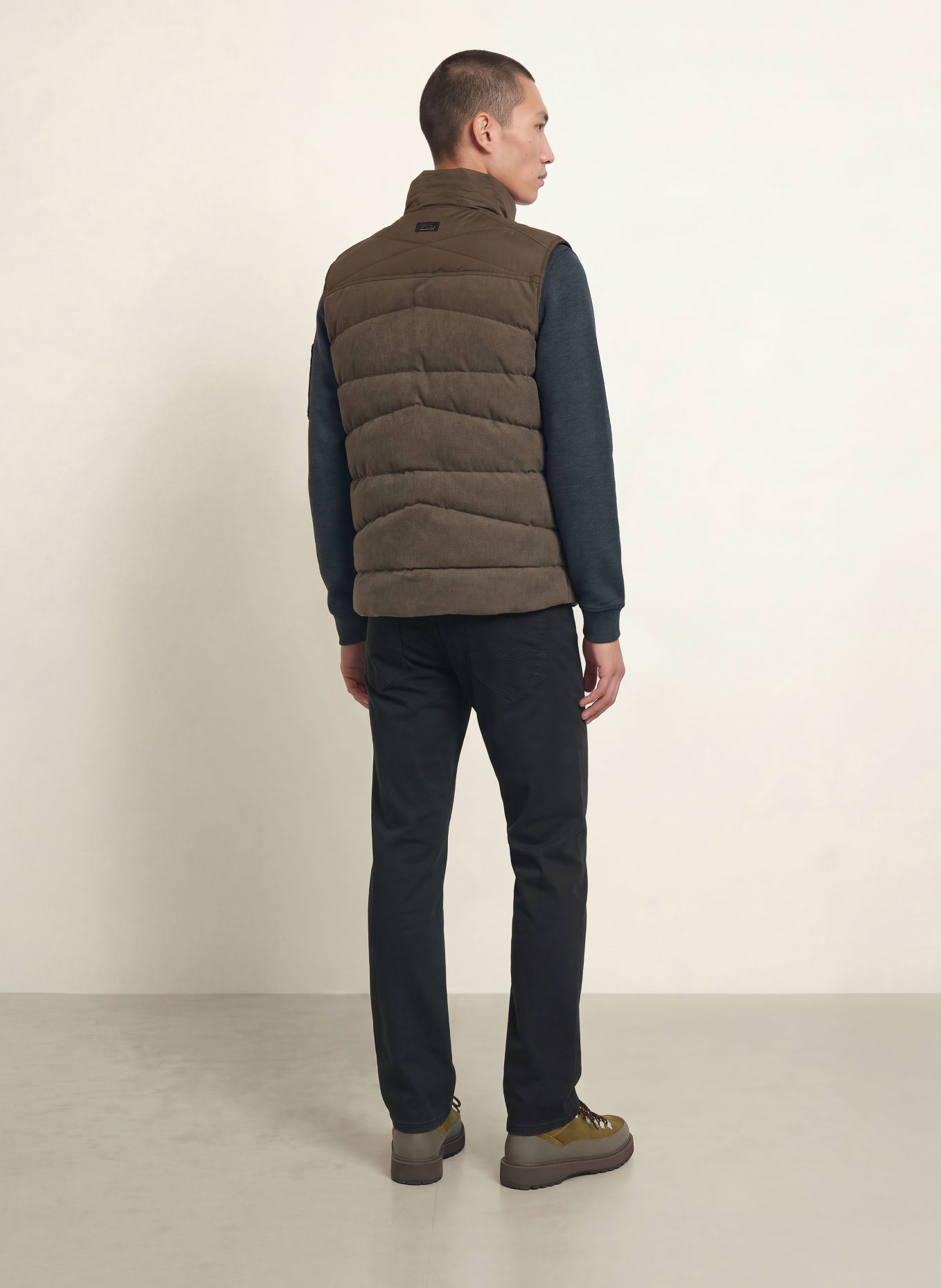 camel active Quilted corduroy vest: BROWN