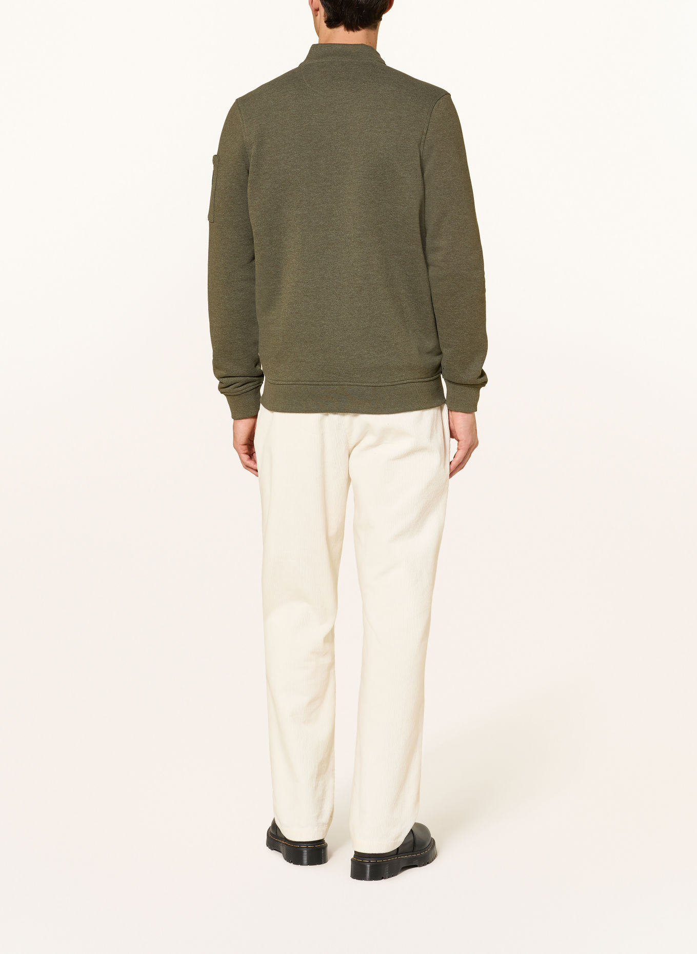 camel active Zip-up sweatshirt: KHAKI / BLACK