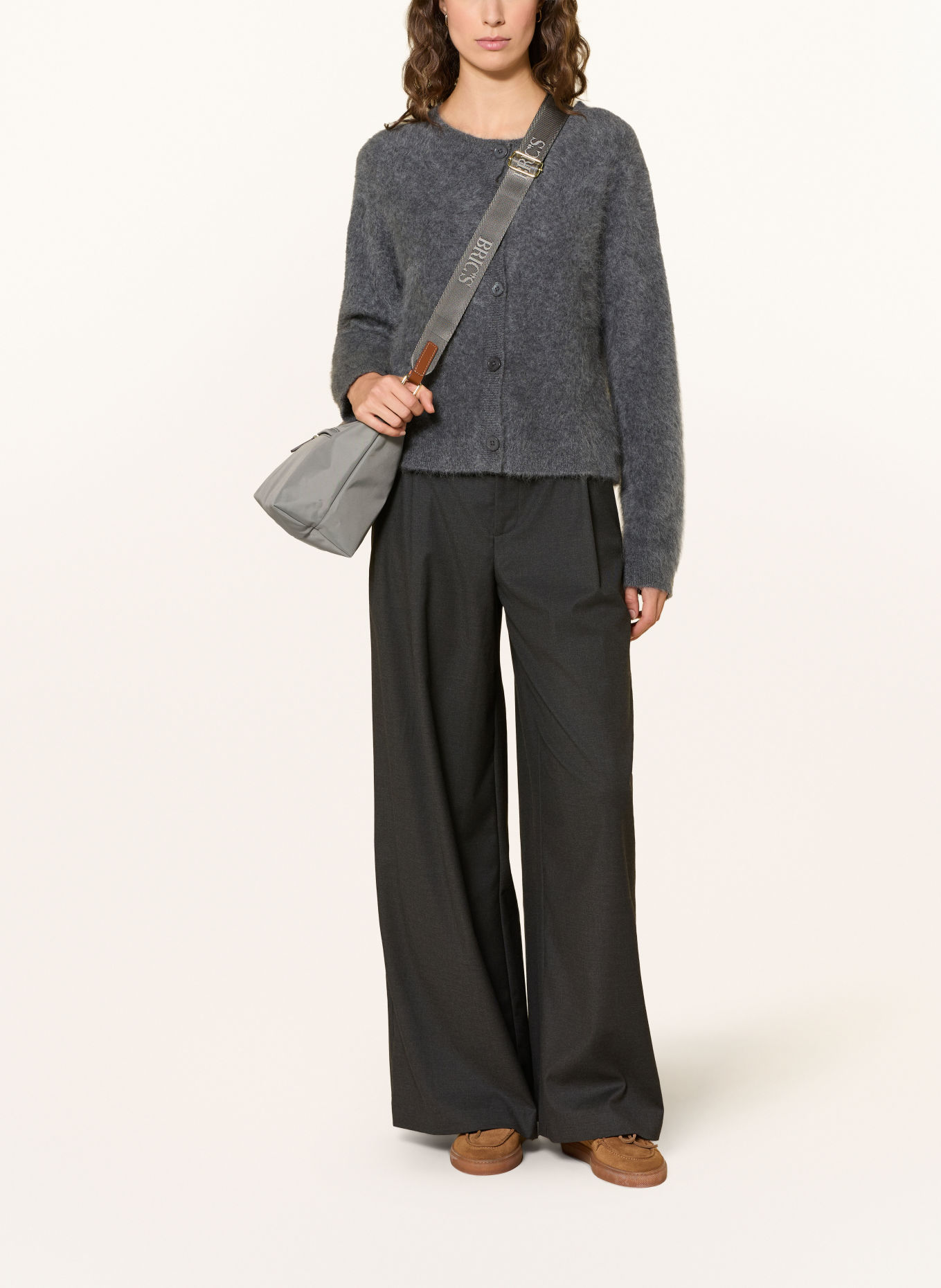 BRIC'S X-COLLECTION SMALL Crossbody Bag: GRAY / GOLD / BROWN