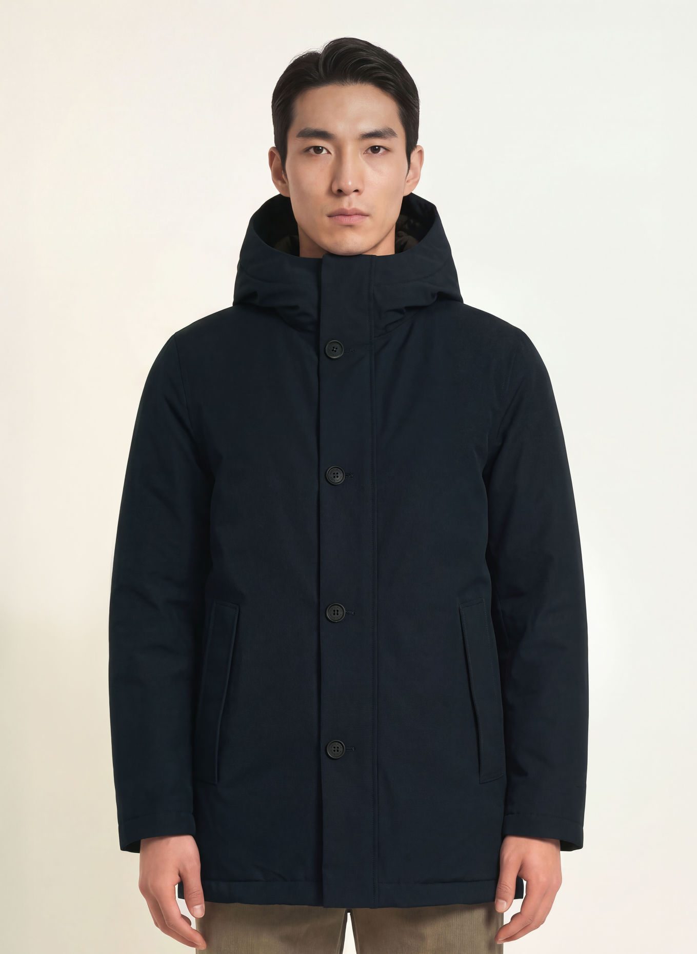 WOOLRICH Down jacket: DARK BLUE