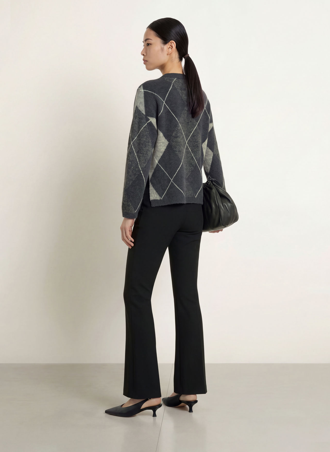 MSCH COPENHAGEN MSCHADIN Sweater: DARK GRAY / LIGHT GRAY / GRAY