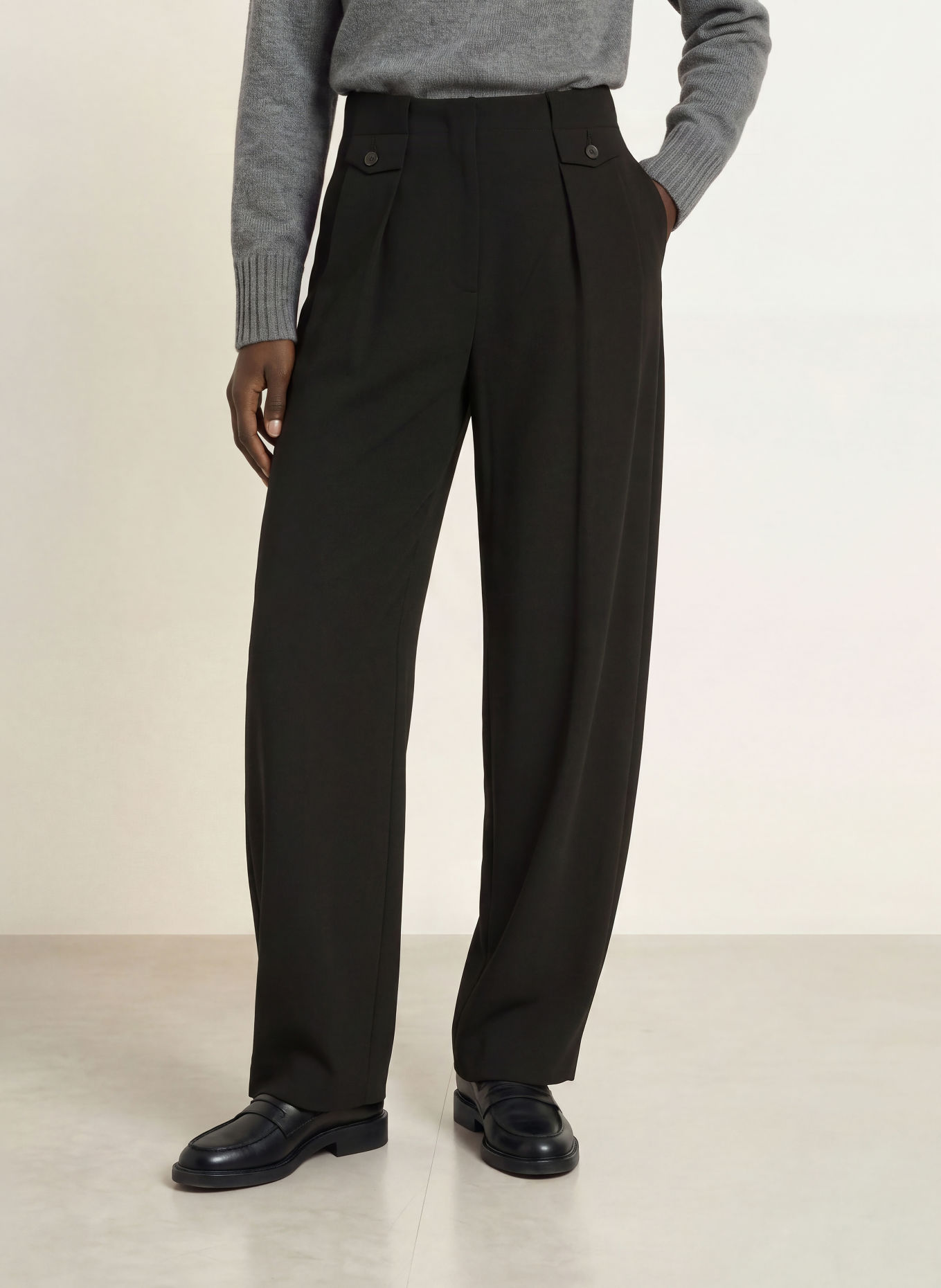 CAMBIO EILEEN Wide-leg trousers: 099 BLACK