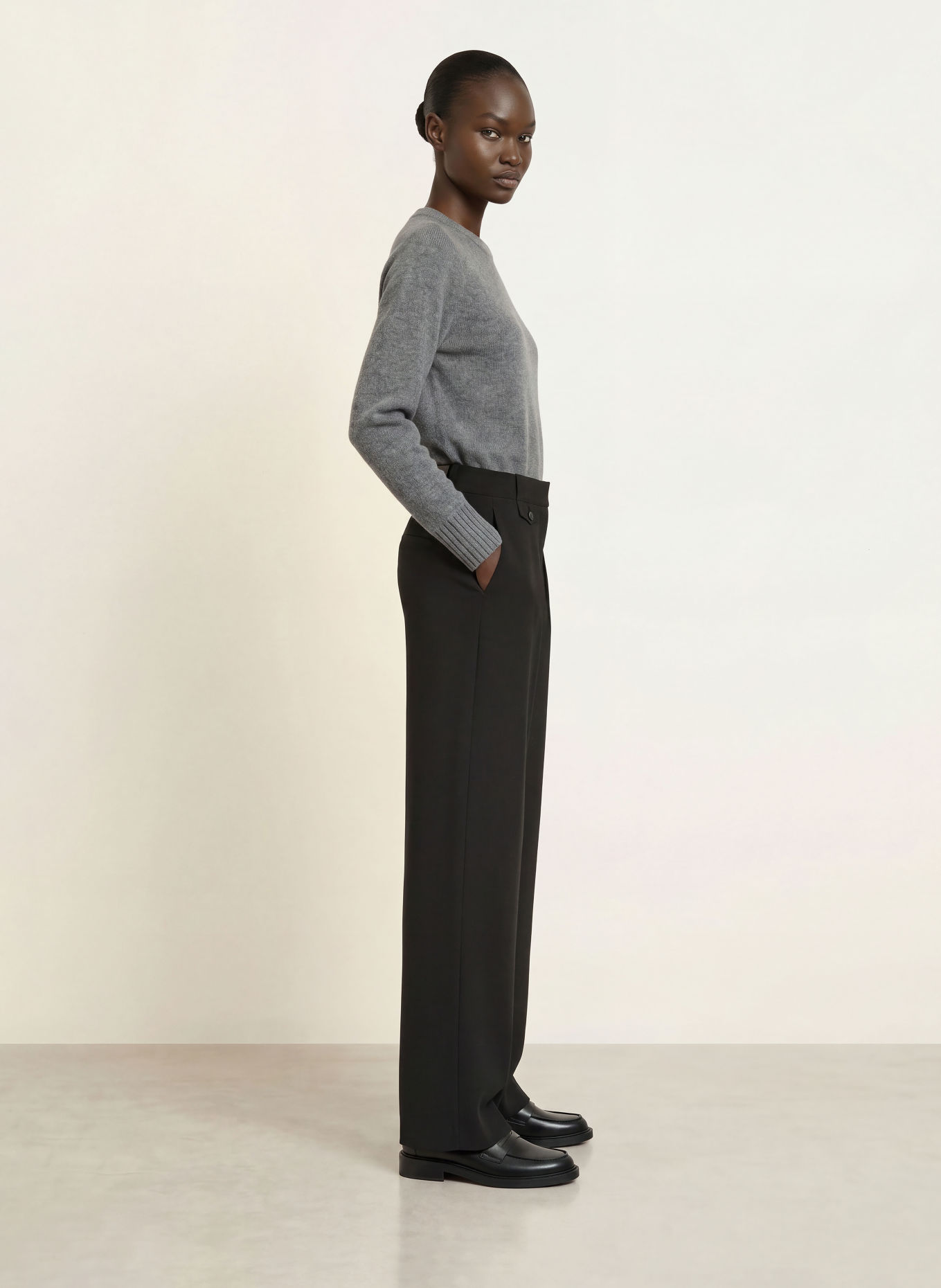 CAMBIO EILEEN Wide-leg trousers: 099 BLACK