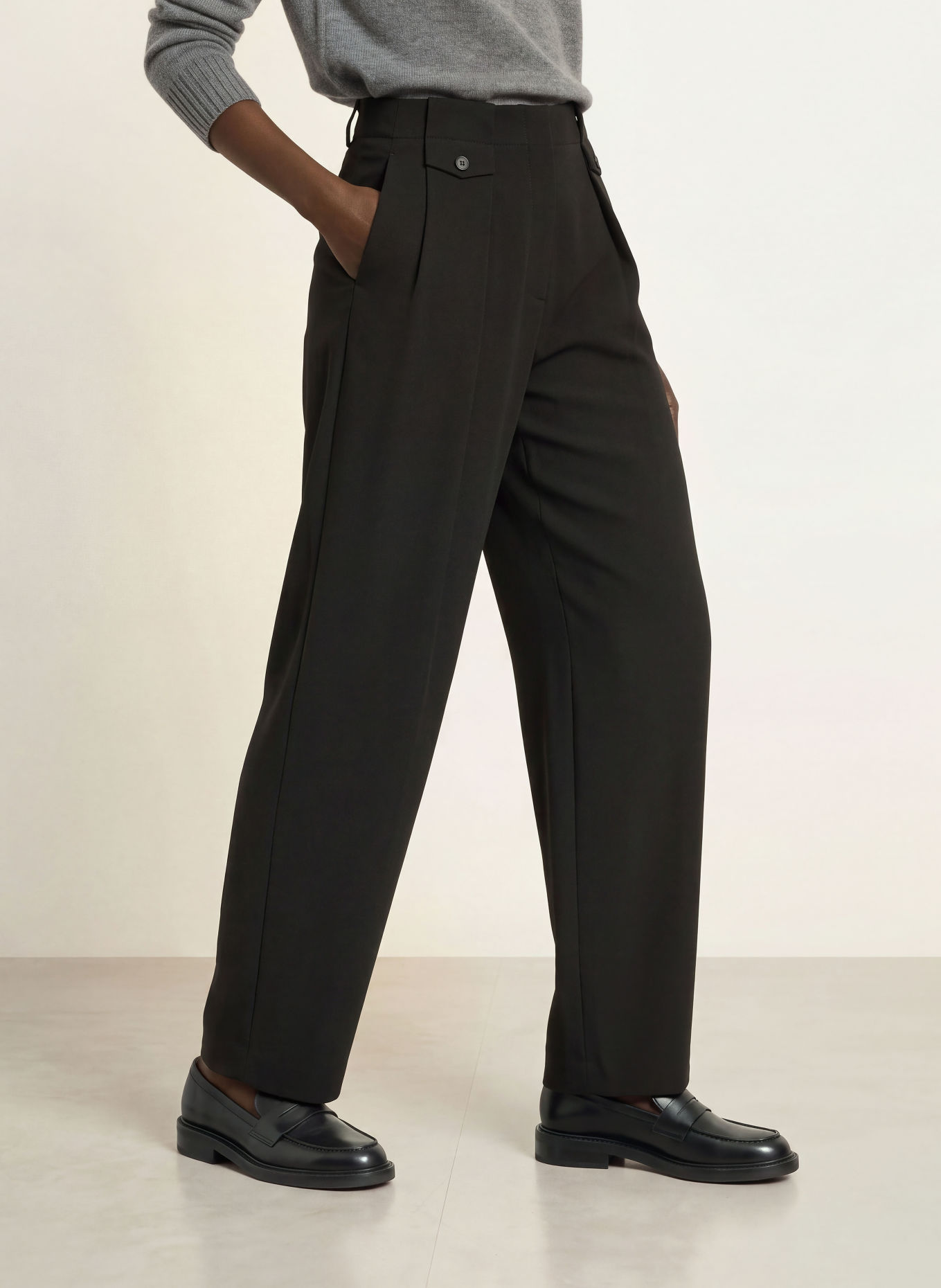 CAMBIO EILEEN Wide-leg trousers: 099 BLACK