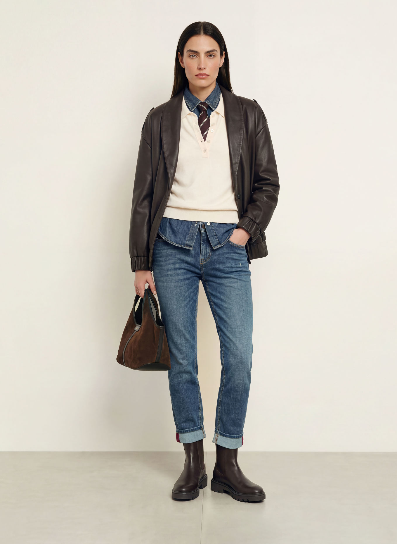 CAMBIO KERRY Mom jeans: 5034 dark cross