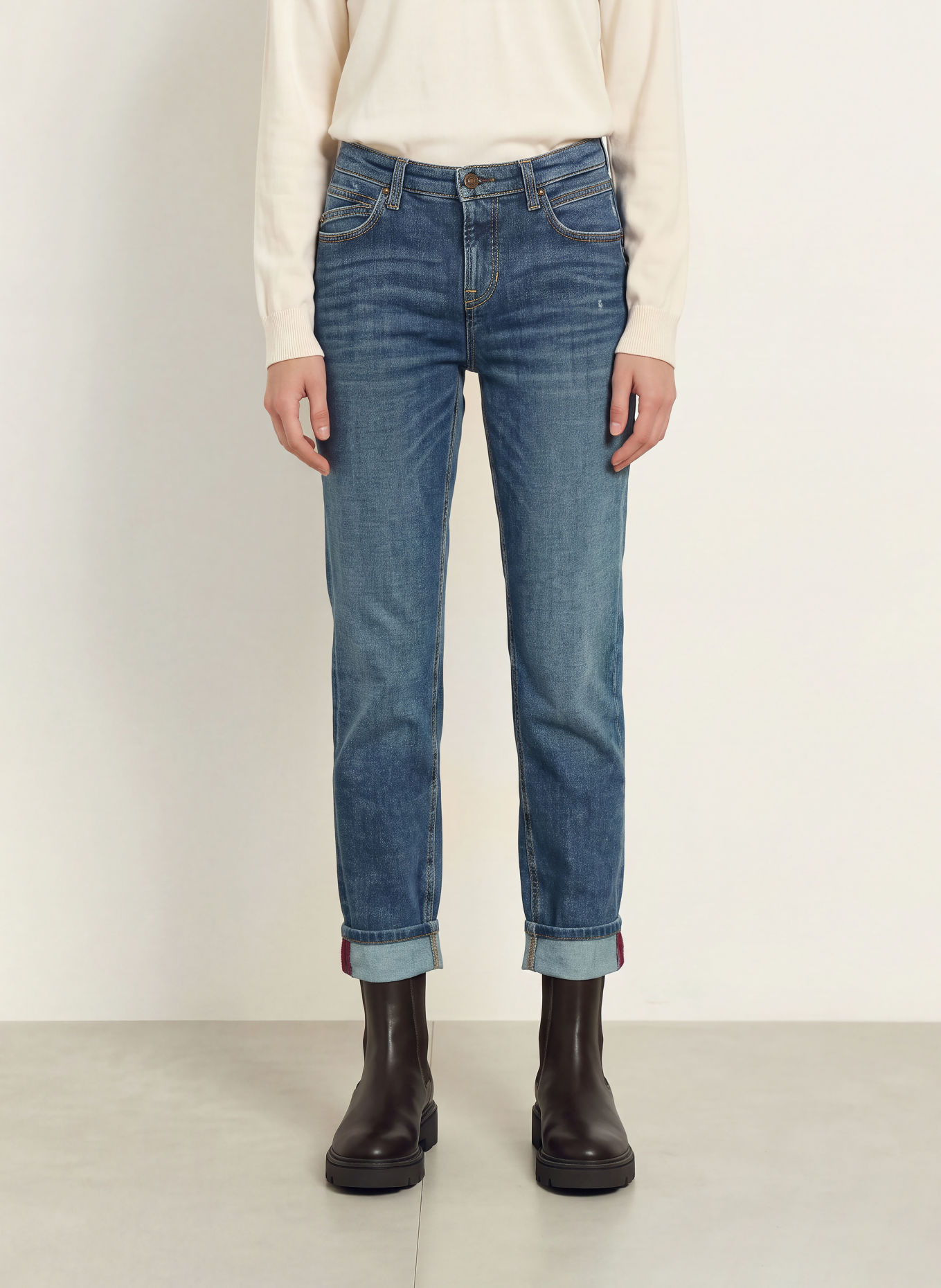 CAMBIO KERRY Mom jeans: 5034 dark cross