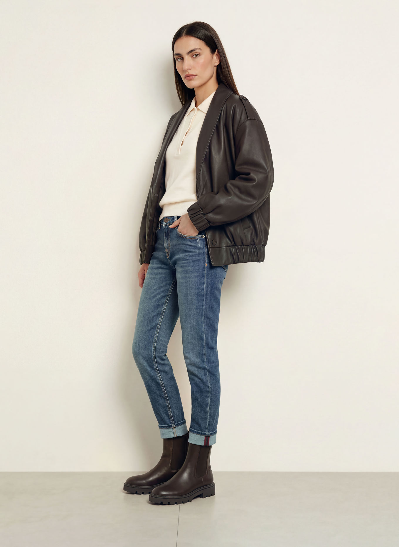 CAMBIO KERRY Mom jeans: 5034 dark cross