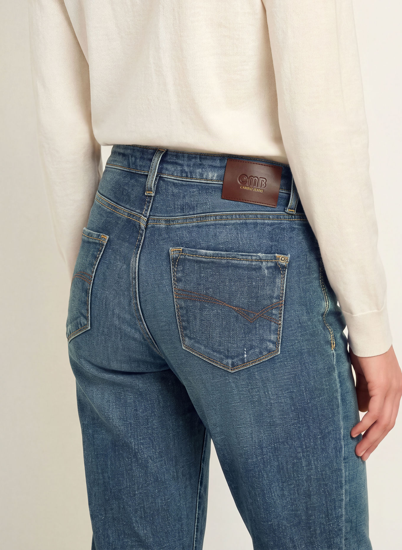 CAMBIO KERRY Mom jeans: 5034 dark cross