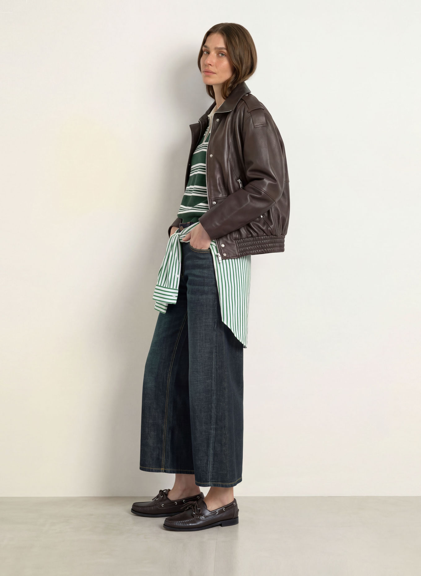 CAMBIO Jeansy typu barrel ORLA: 5440 cross dark soft tea