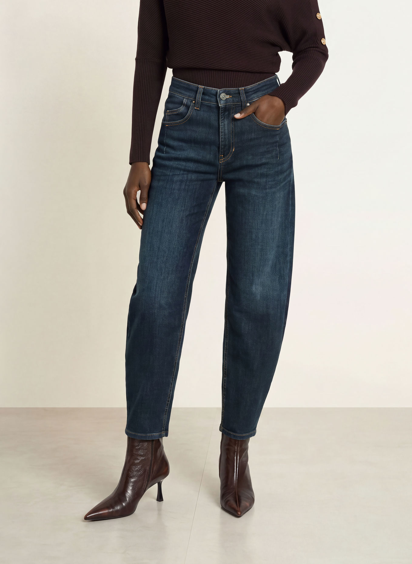 CAMBIO Jean barrel OCTAVIA: 5103 dark used wash