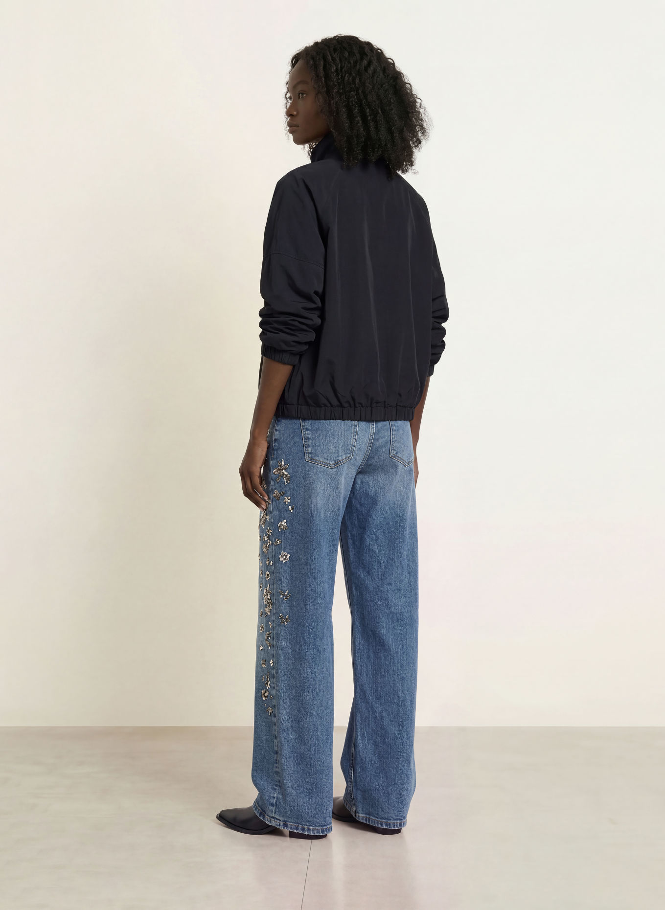 CAMBIO Barrel Jeans med pailletter: 5196 modern mid used