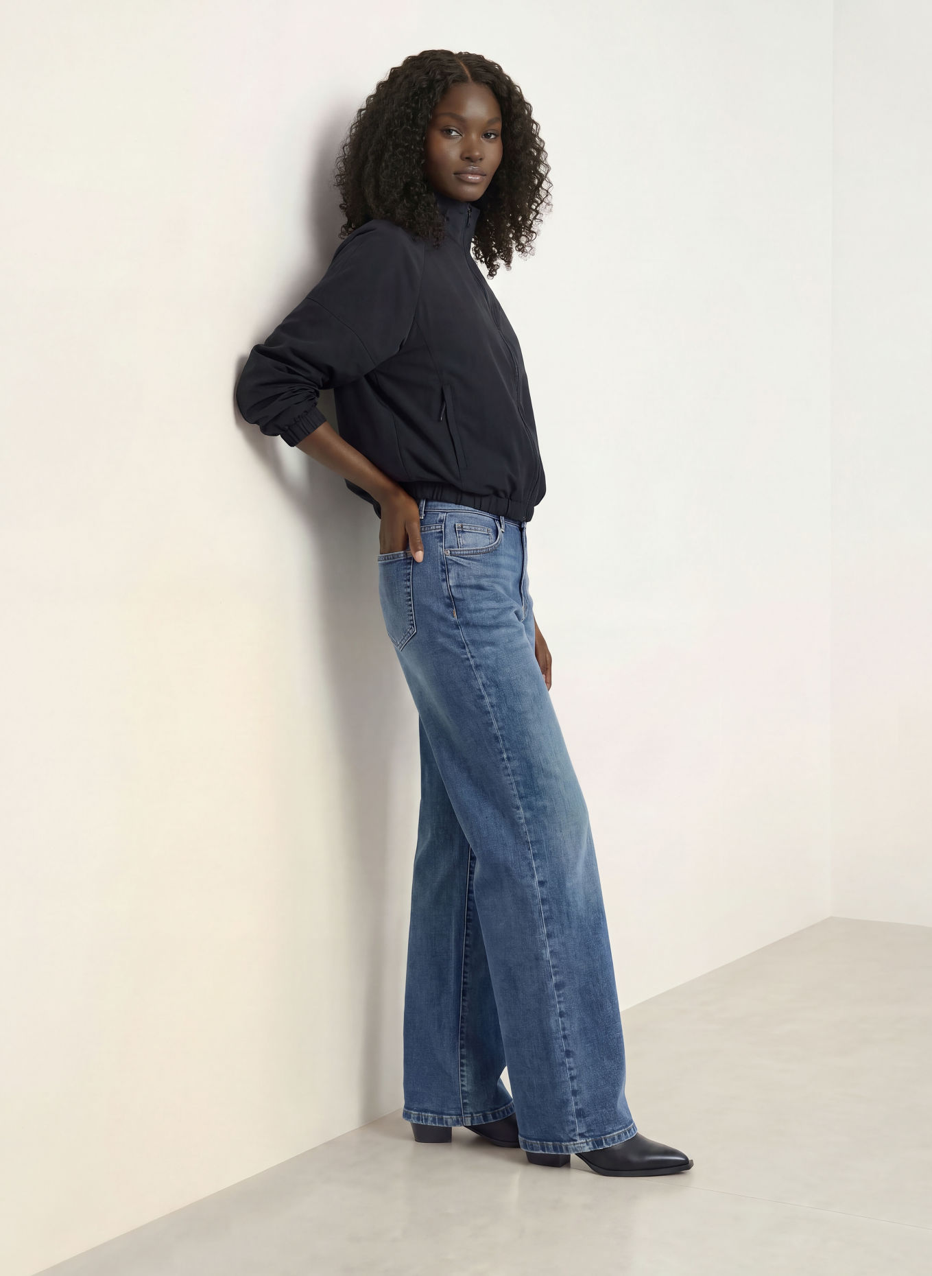 CAMBIO Barrel Jeans med pailletter: 5196 modern mid used