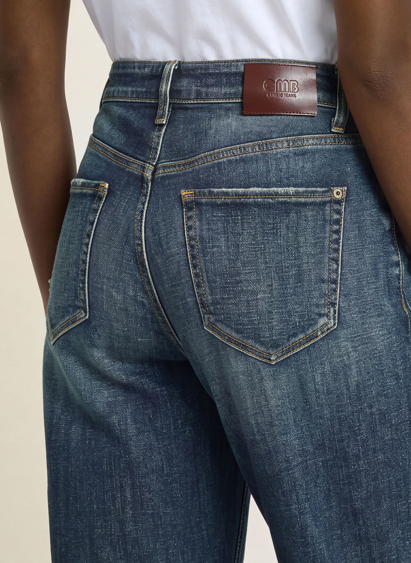 CAMBIO ELLI Barrel-leg jeans: 5061 rustic dark cross