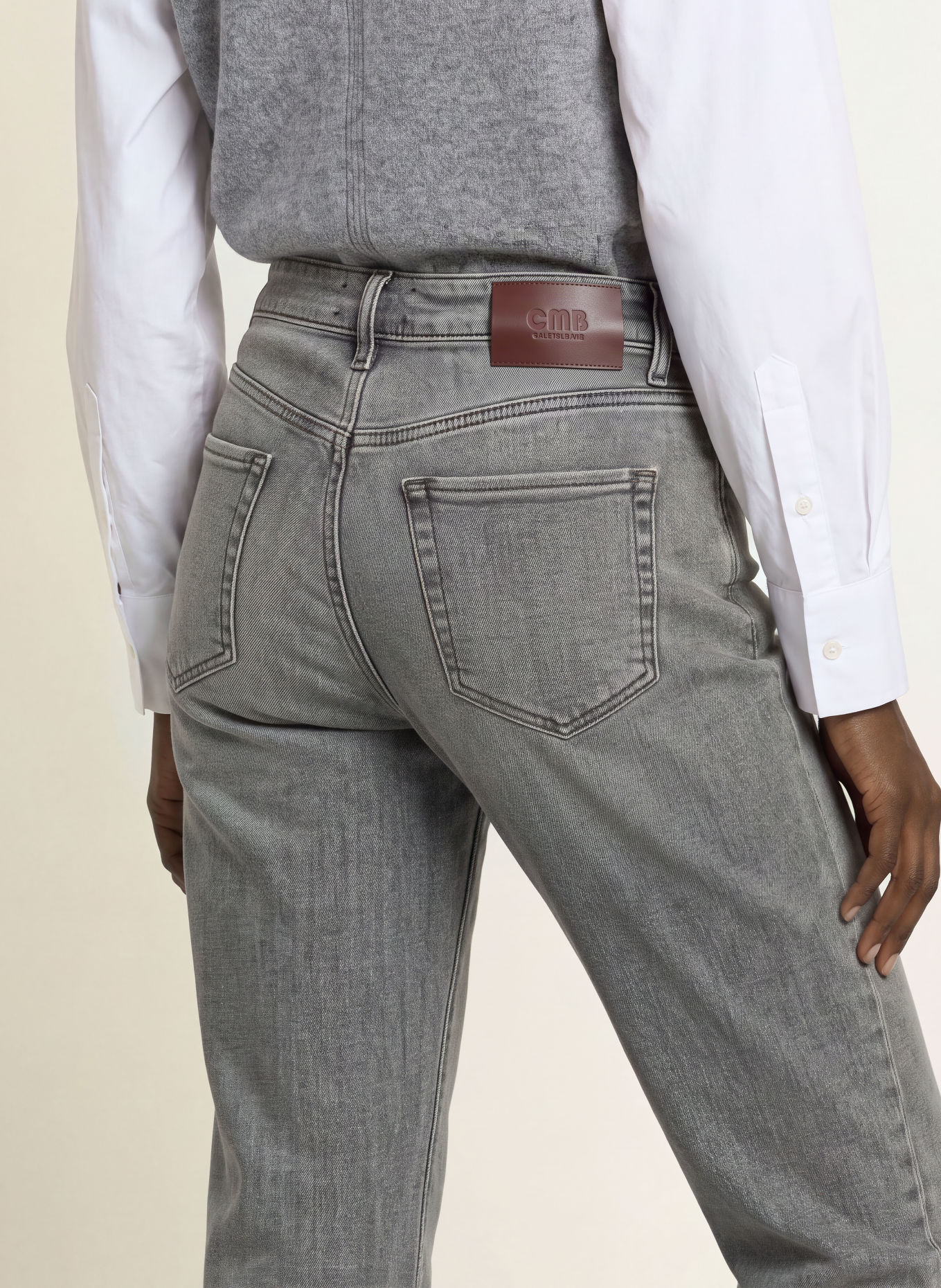 CAMBIO Barrel Jeans ELIN: 5271 cross black bleached