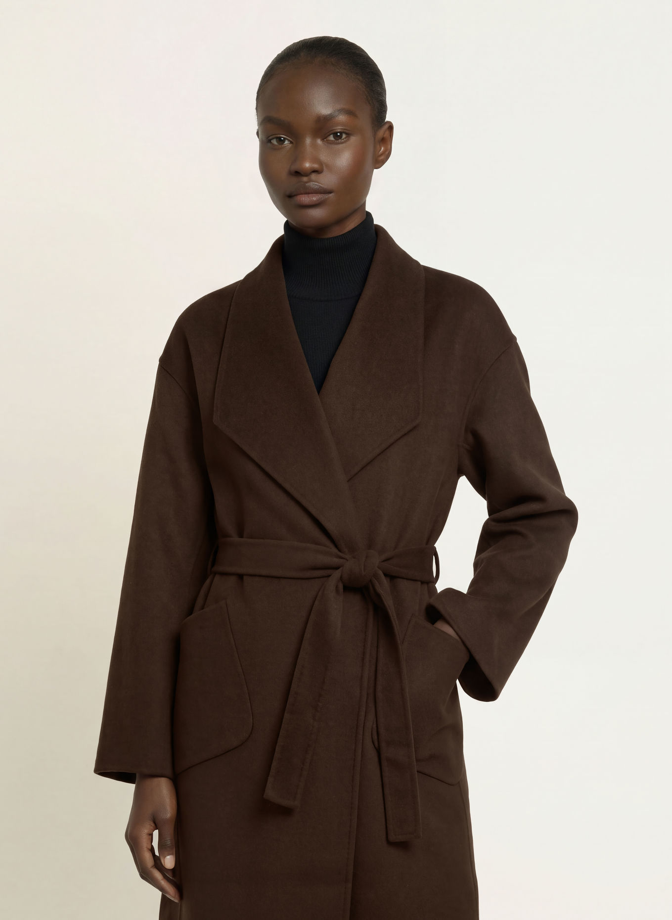 LAMARQUE Mantel COREEN: MARRON FONCÉ
