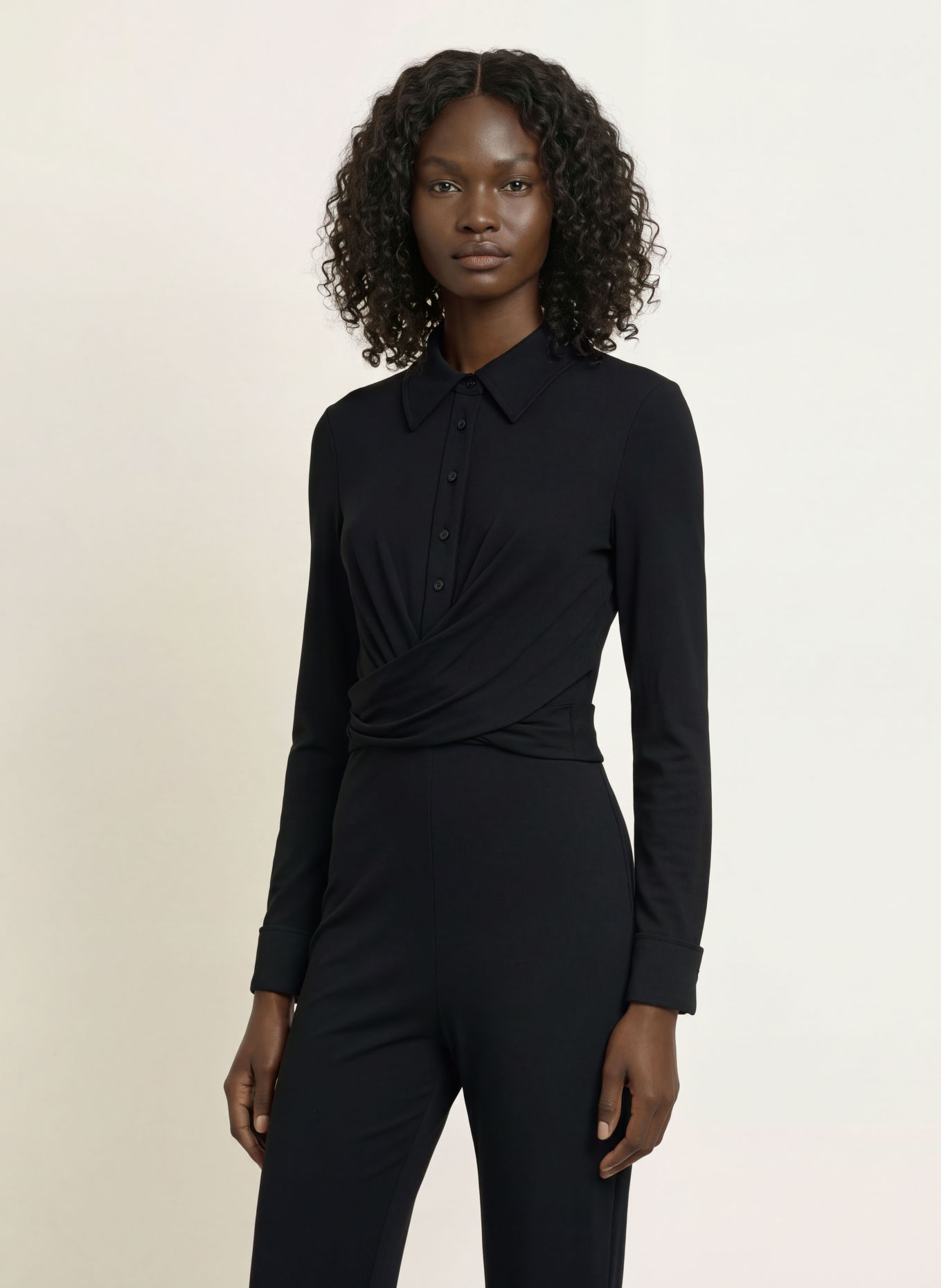 DIANE VON FURSTENBERG Combinaison en jersey MICHELE: NOIR