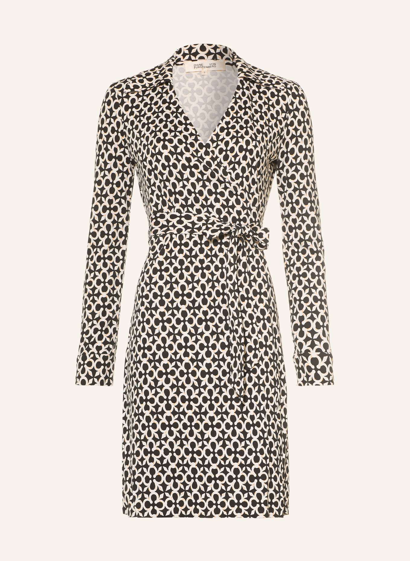 DIANE VON FURSTENBERG Wickelkleid NEW JEANNE aus Seide: SCHWARZ / BRAUN / WEISS