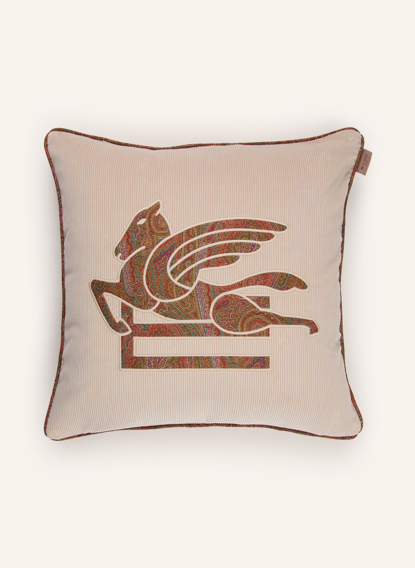 ETRO Home Coussin décoratif: CRÈME / ROUGE / JAUNE FONCÉ