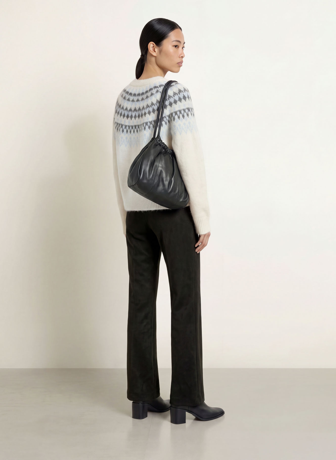 Buena Vista Broek ANTIGUA in leerlook: ZWART