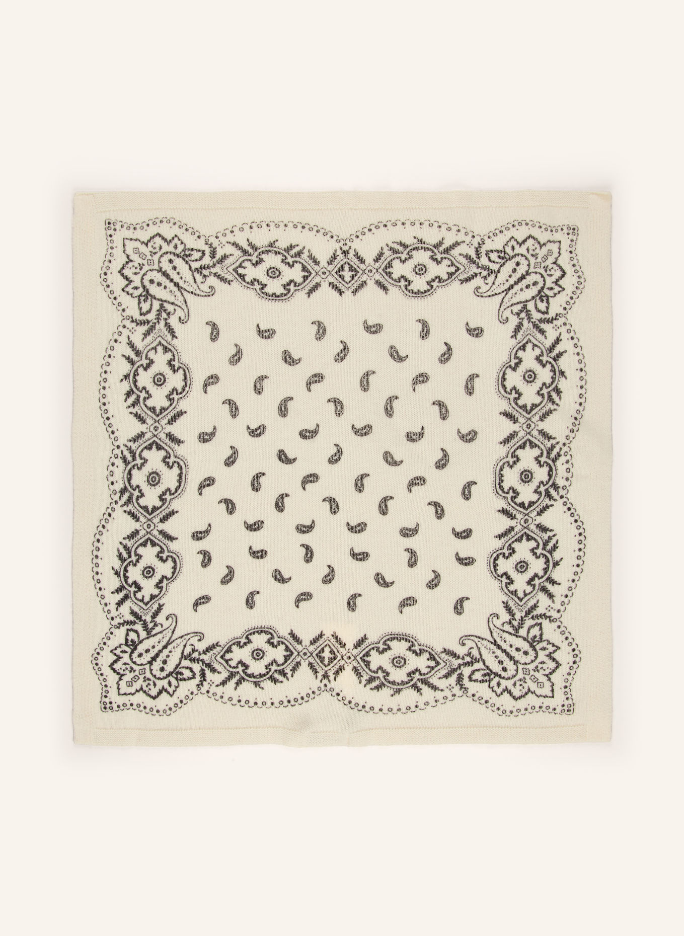 NEO NOIR ADELINA Scarf: ECRU / BLACK