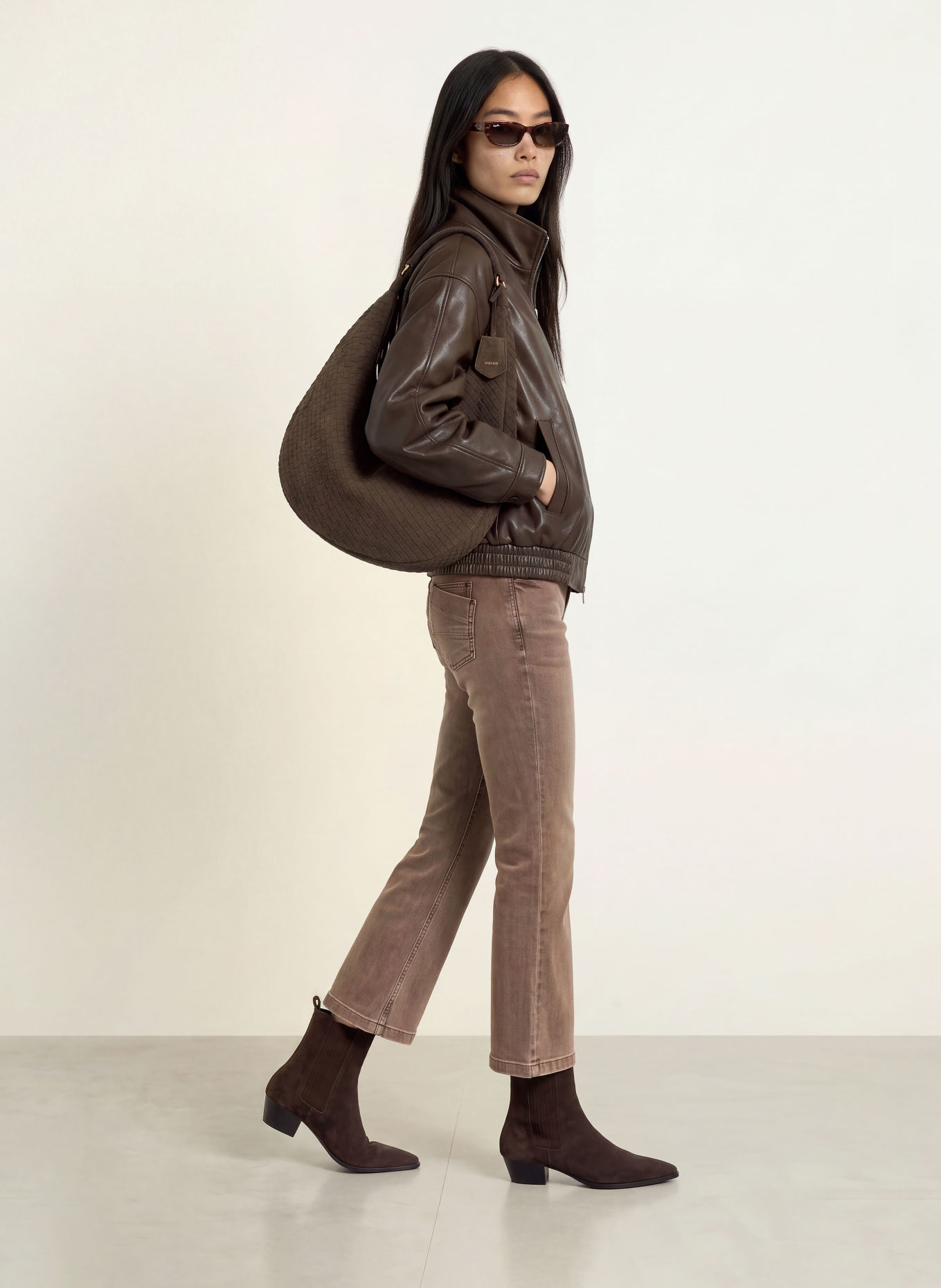 GANG Cropped jeans 94 AMELIE KICK: 7291 brown authentic wash