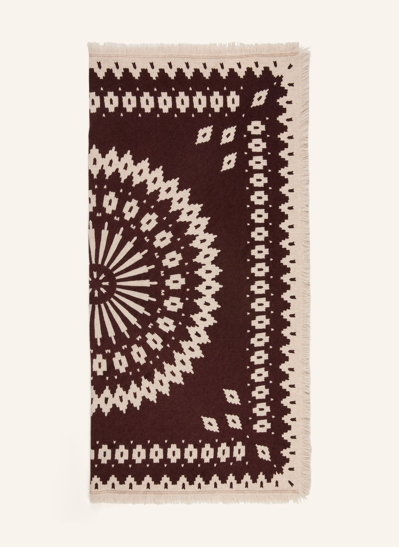 Juvia ALVINA Scarf: DARK BROWN / BEIGE