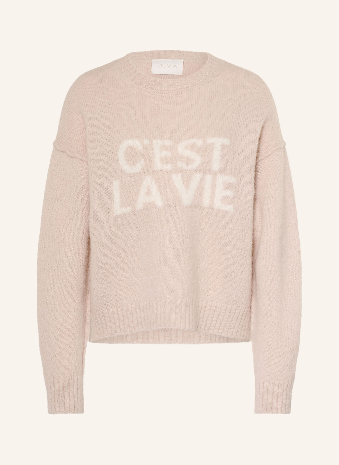 Juvia Pullover LEJA mit Alpaka: HELLBRAUN / CREME