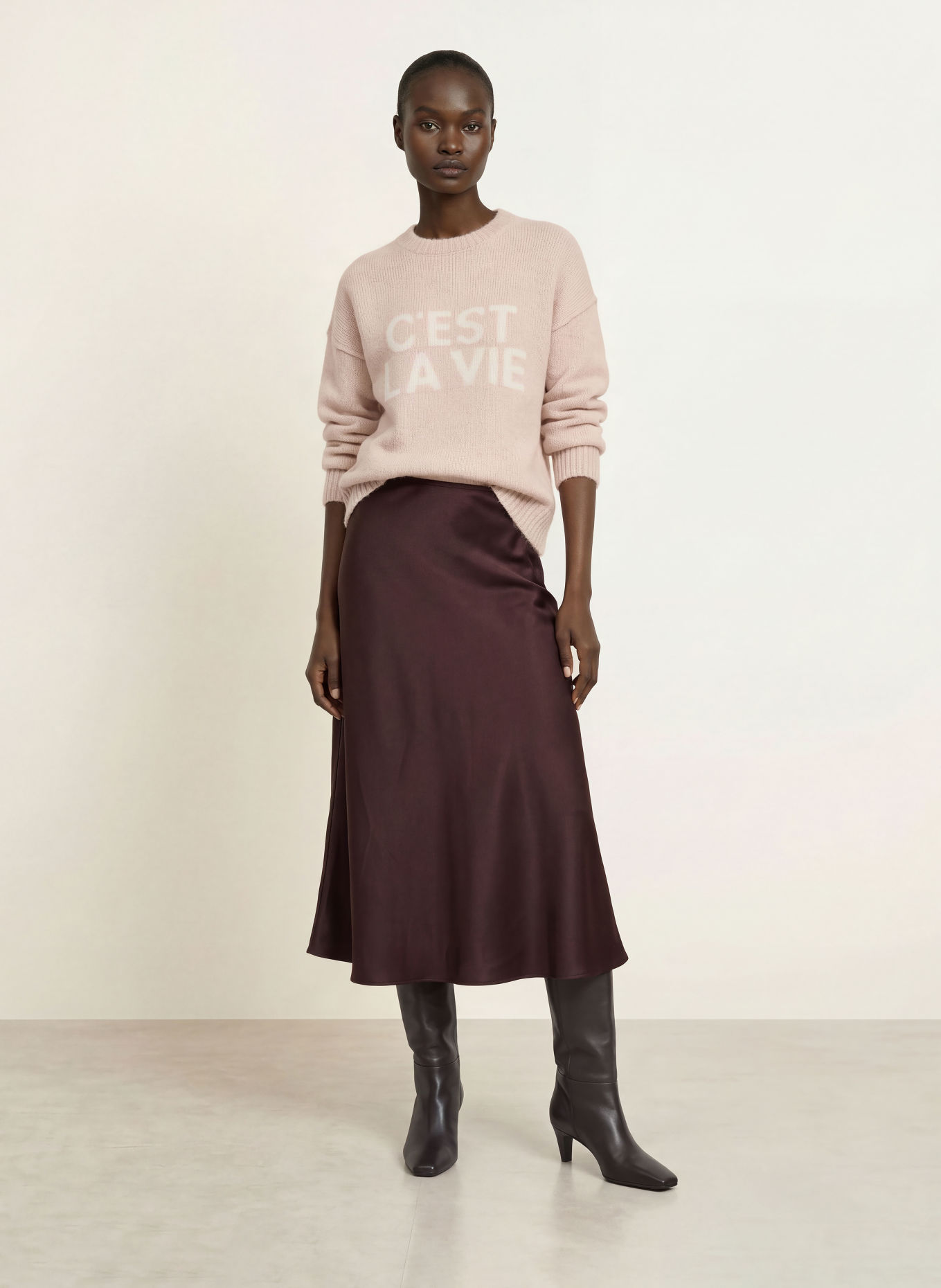 Juvia Pullover LEJA mit Alpaka: HELLBRAUN / CREME