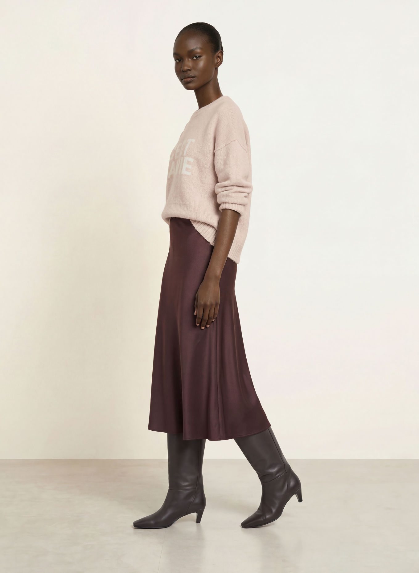 Juvia Pullover LEJA mit Alpaka: HELLBRAUN / CREME