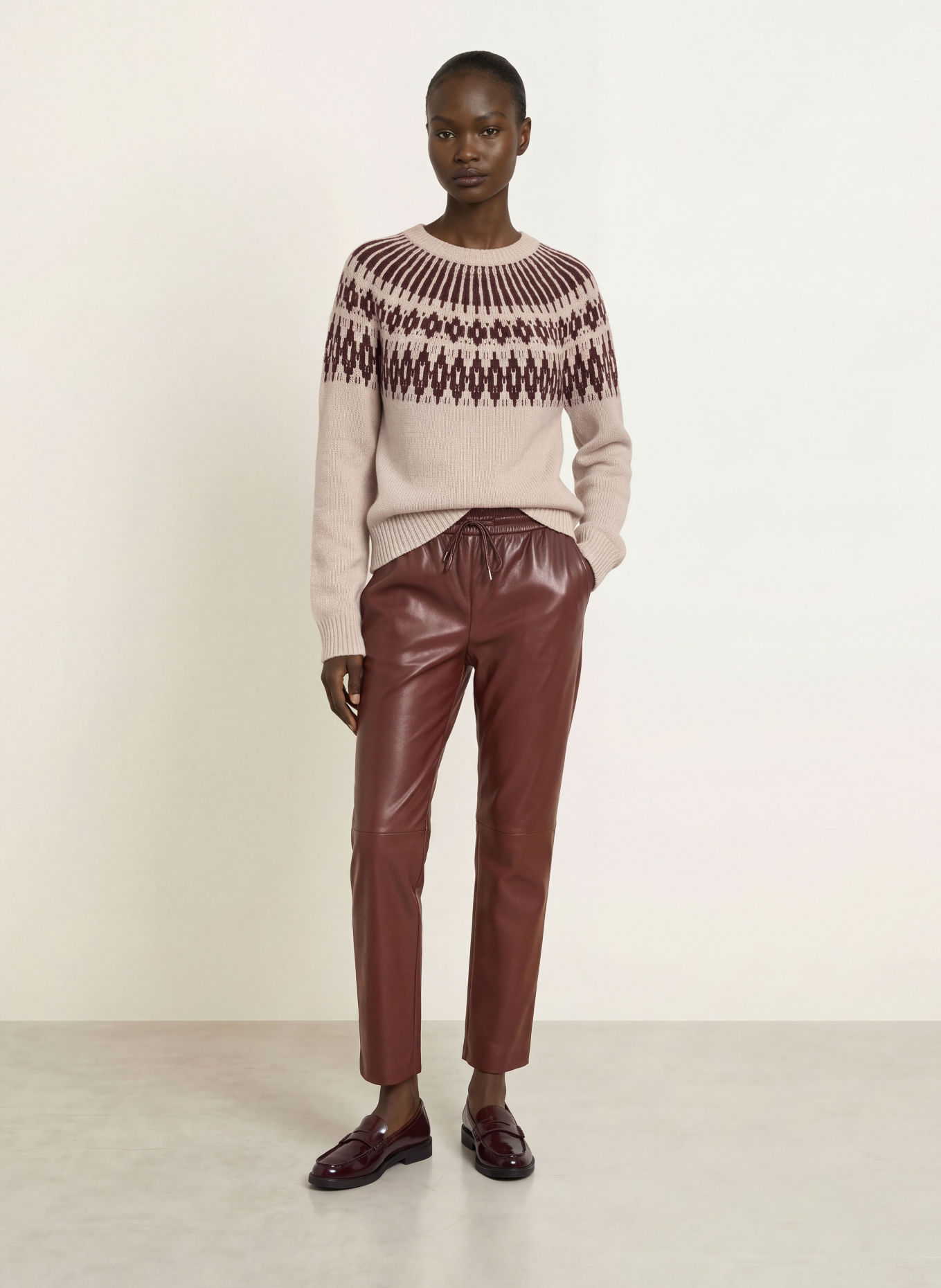 Juvia Pullover LUA: HELLBRAUN / DUNKELBRAUN
