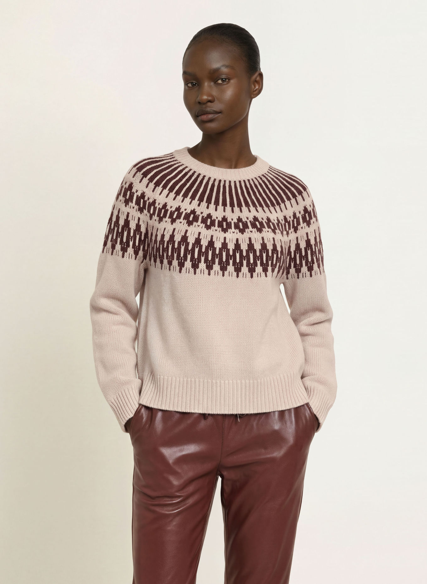 Juvia Pullover LUA: HELLBRAUN / DUNKELBRAUN