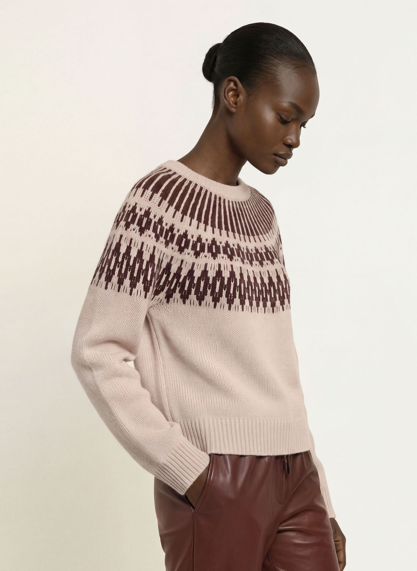 Juvia Pullover LUA: HELLBRAUN / DUNKELBRAUN