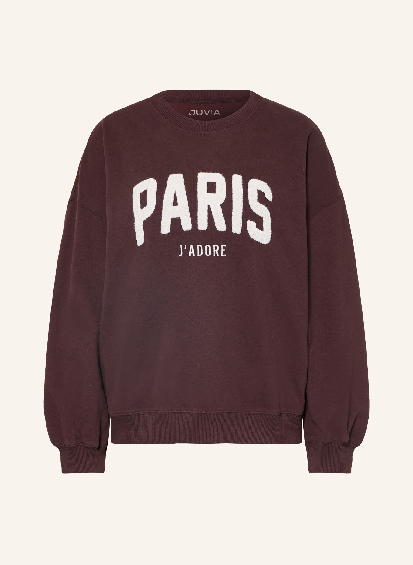 Juvia VICKY Sweatshirt: DARK RED / ECRU