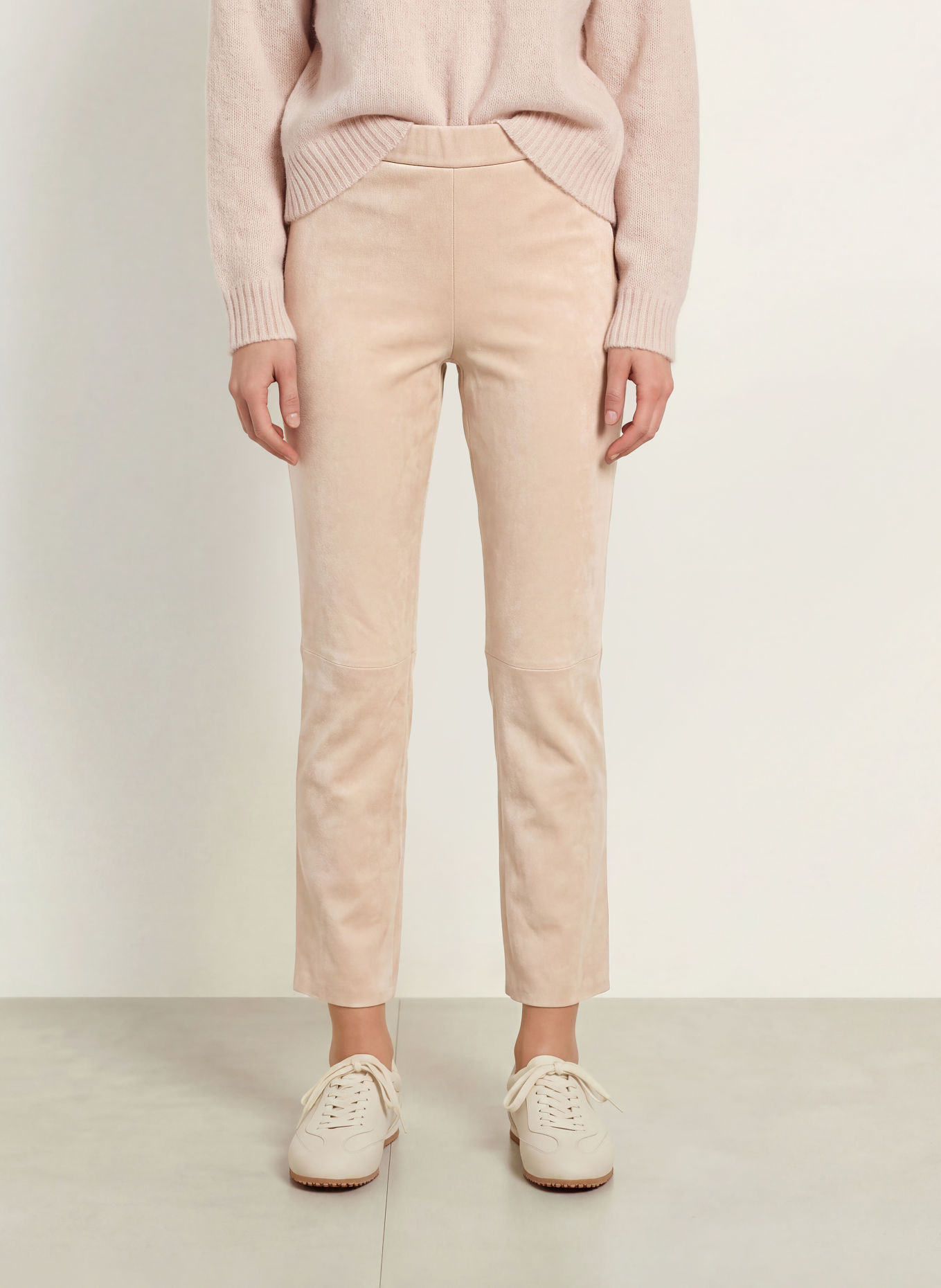 Juvia Hose FILIZ in Lederoptik: BEIGE