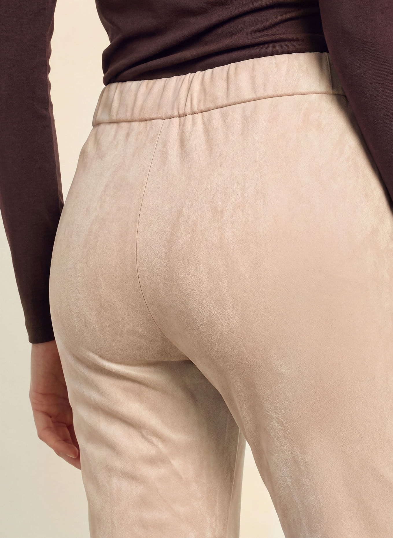 Juvia Hose FILIZ in Lederoptik: BEIGE