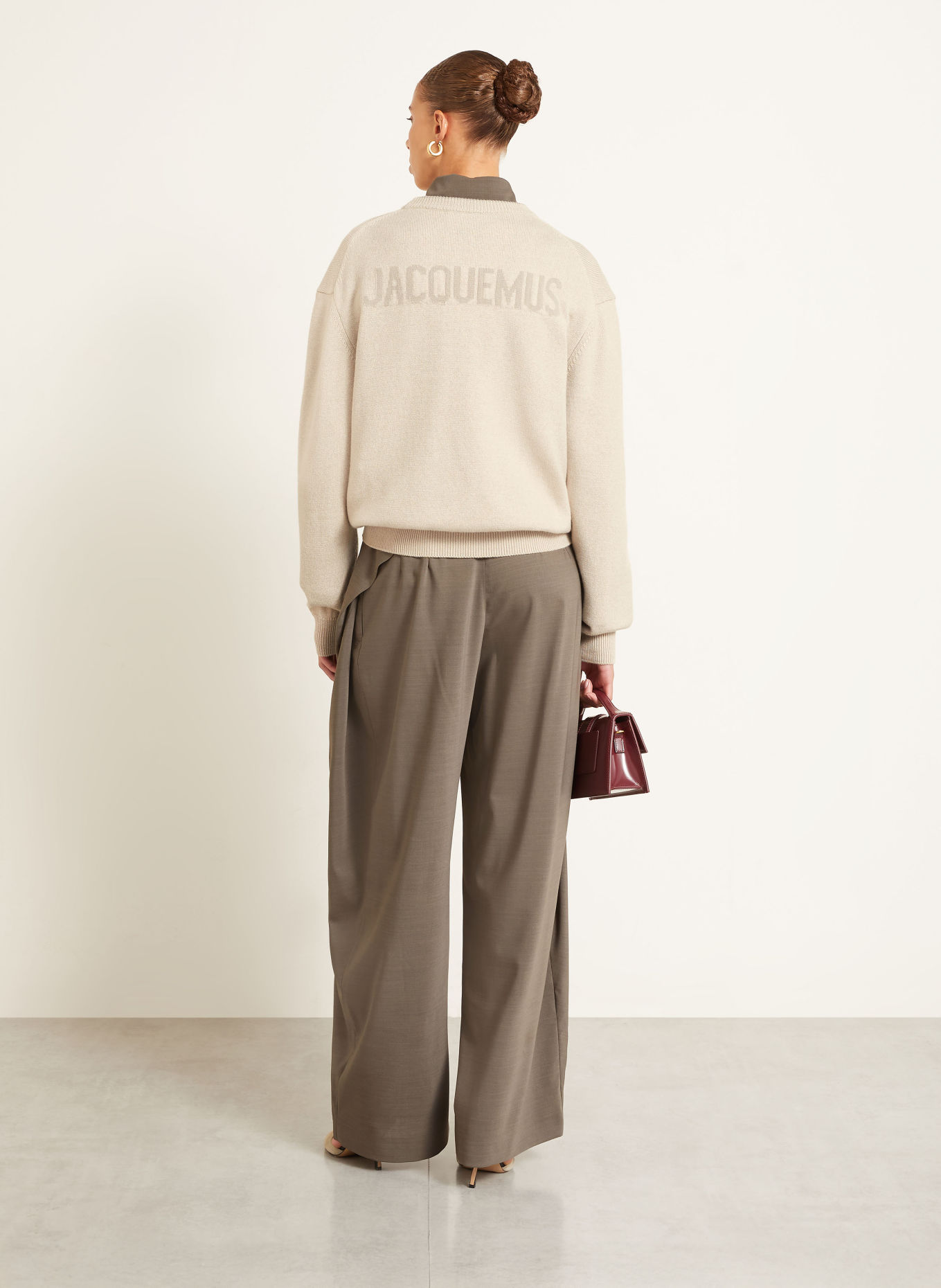 JACQUEMUS Sweter LA MAILLE MOULIN z wełną merynosową: BEŻOWY