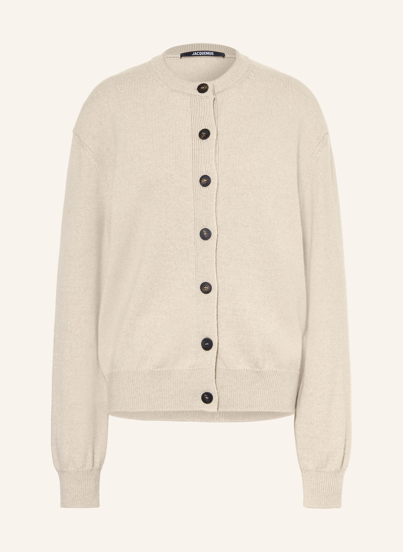 JACQUEMUS Cardigan LE CARDIGAN MOULIN med merinould: BEIGE