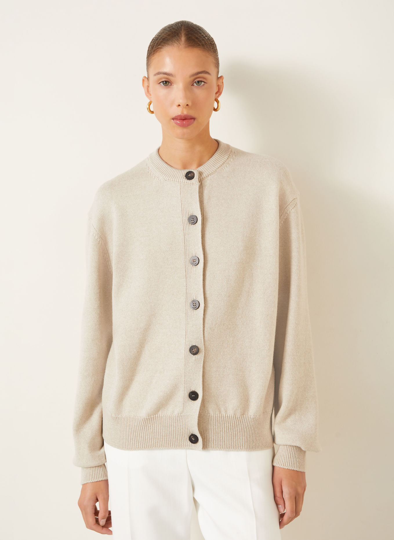 JACQUEMUS Cardigan LE CARDIGAN MOULIN med merinould: BEIGE