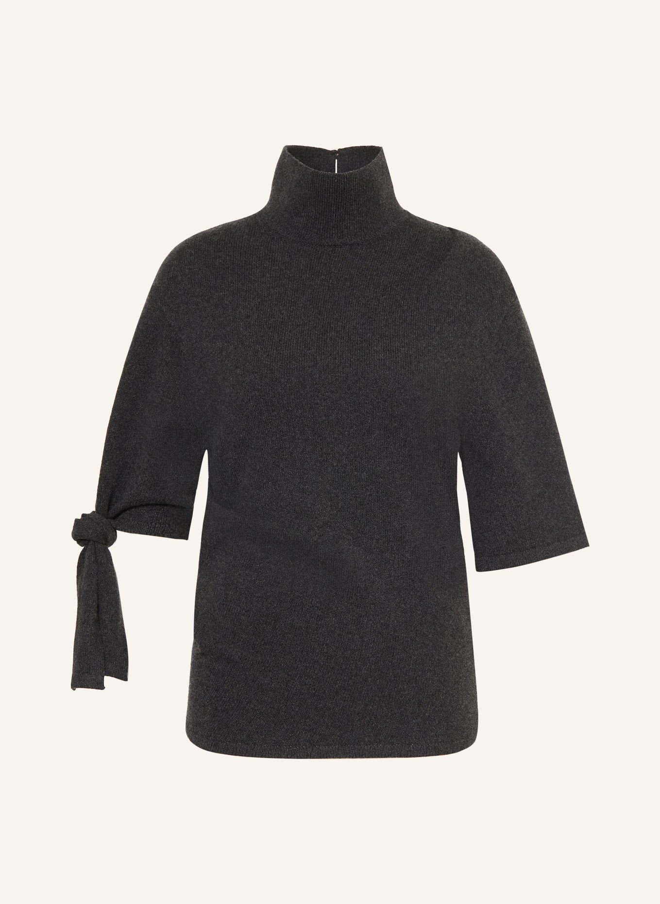 JACQUEMUS Svetry LA MAILLE FIOCCO s merino vlnou a 3/4 rukávy: TMAVĚ ŠEDÁ